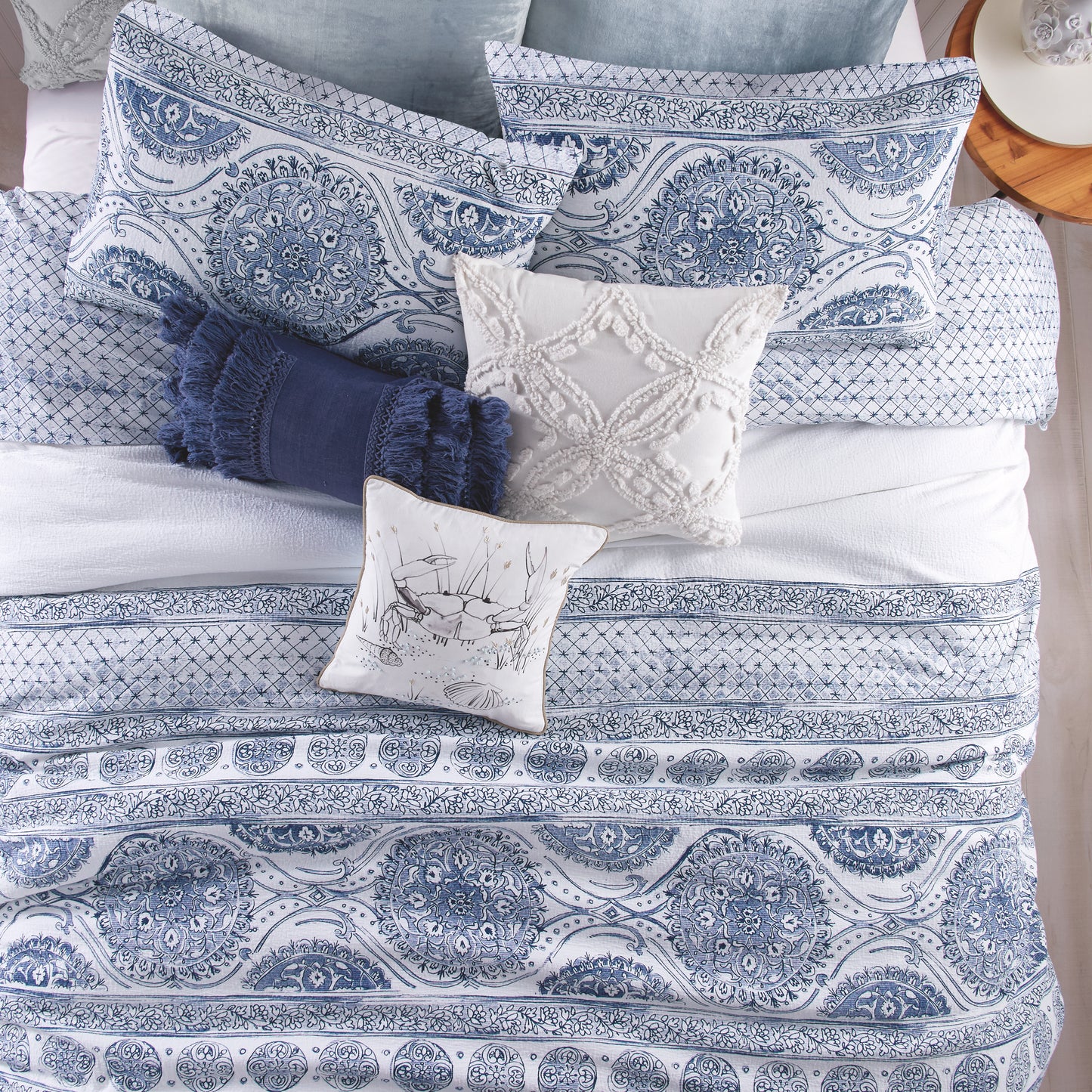 Peri Home Matelasse Medallion Comforter Bedding Collection