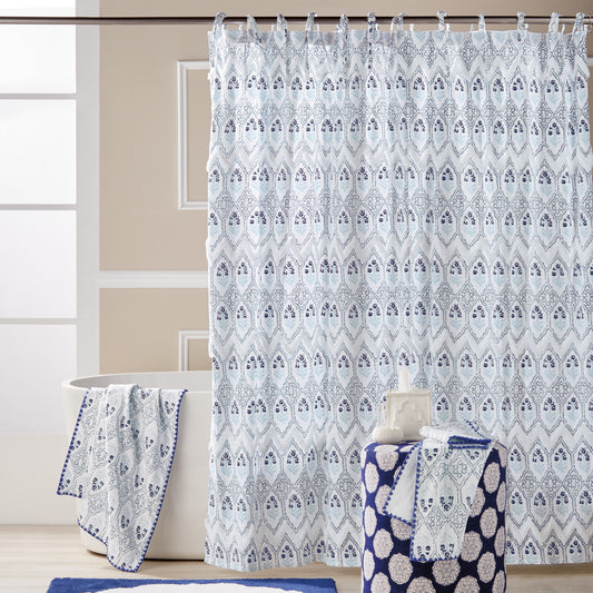 John Robshaw Sahasa Shower Curtain Collection Blue