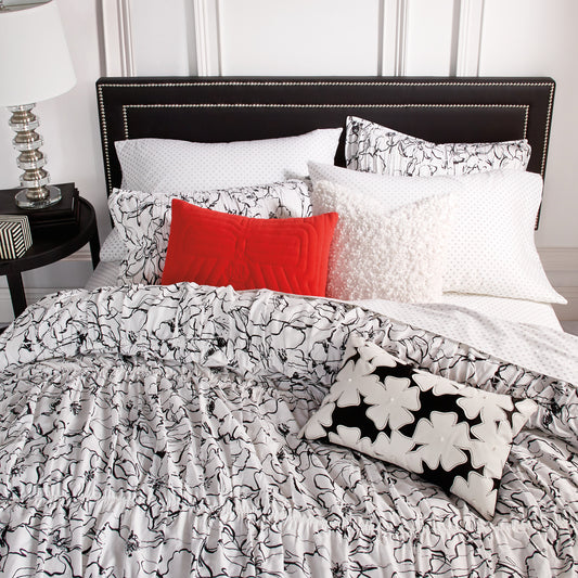 Karl Lagerfeld Paris Quilted Bow Decorative Pillow