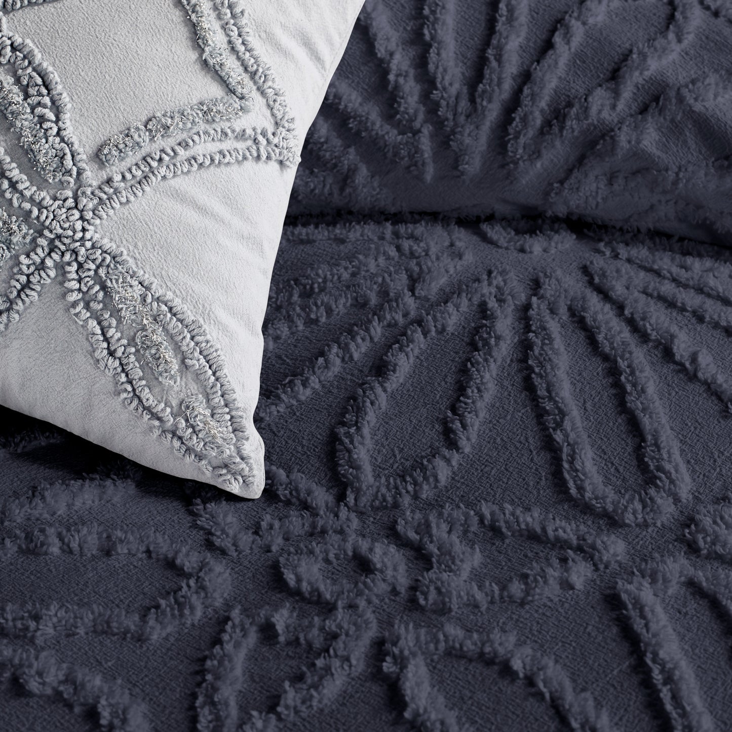 Peri Home Chenille Medallion Comforter Set Indigo