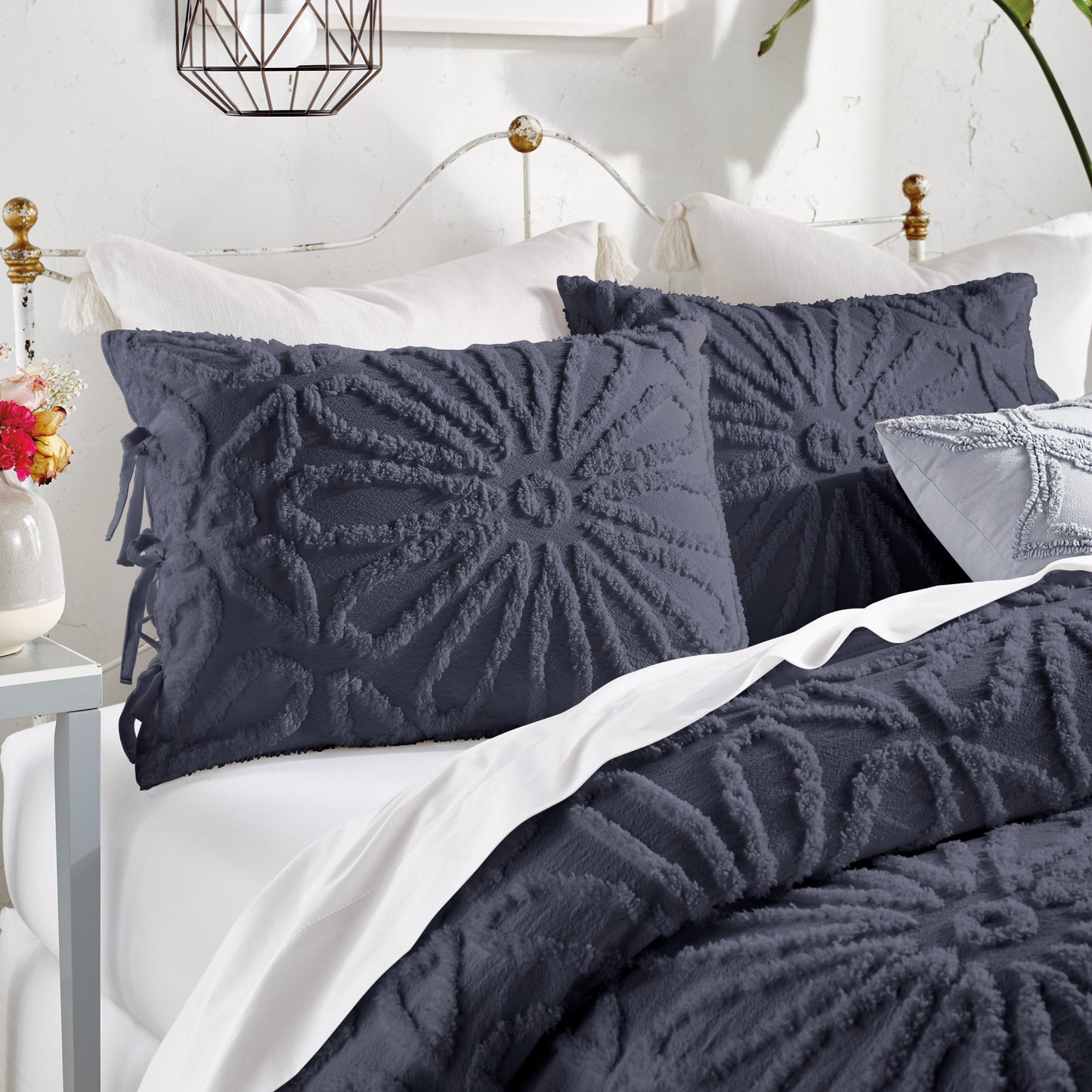 Peri Home Chenille Medallion Comforter Set Indigo