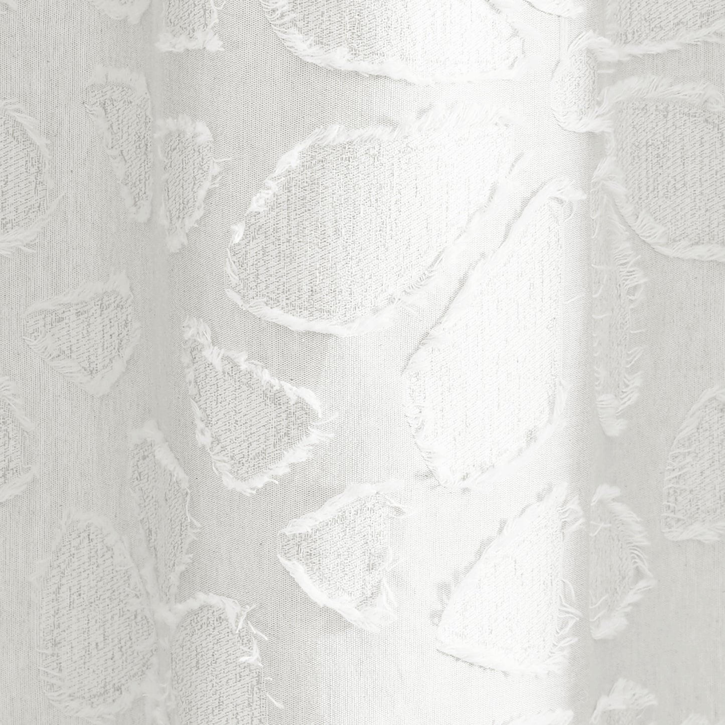 Peri Home Clipped Floral Shower Curtain White