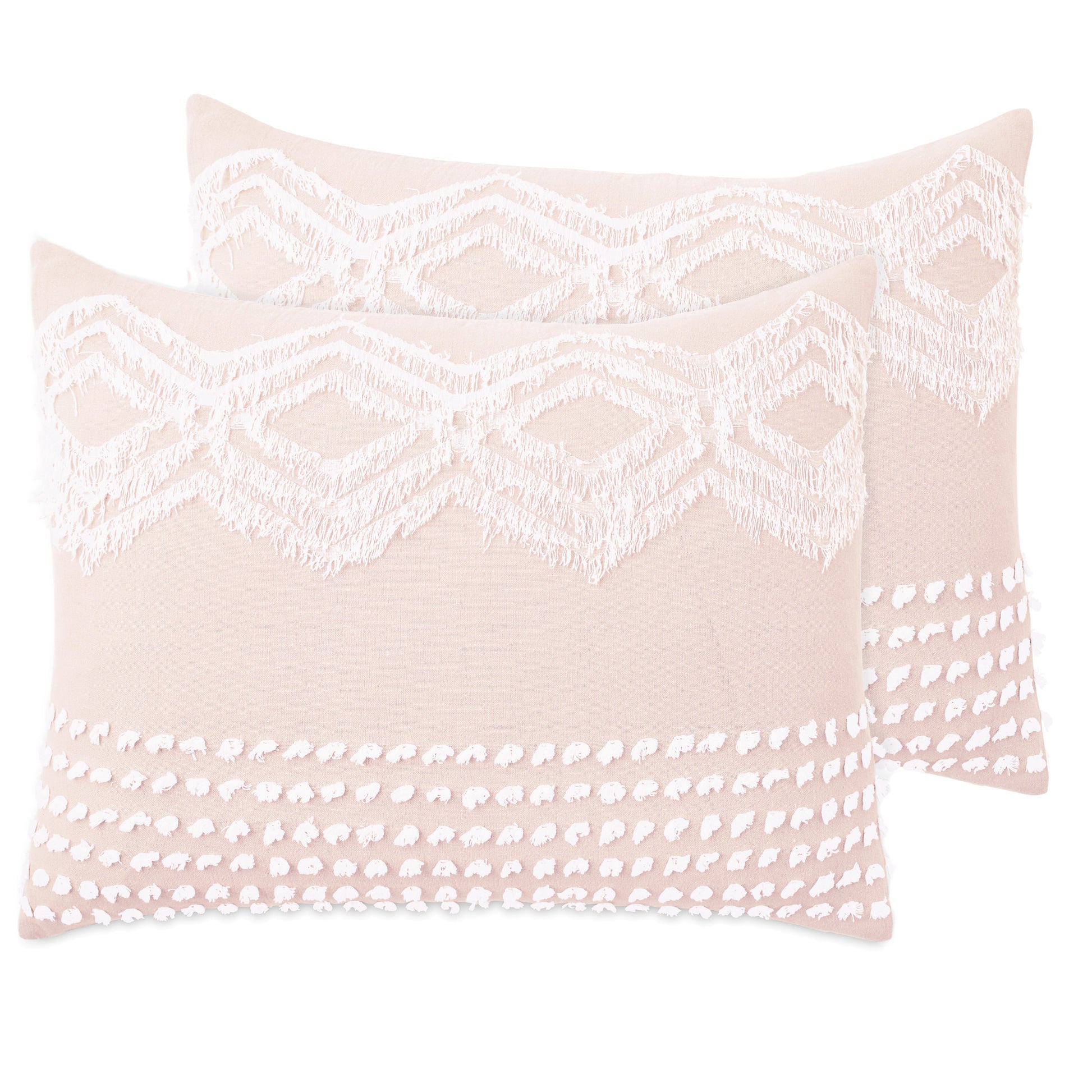 Peri Home Cut Geo Comforter Bedding Collection Blush