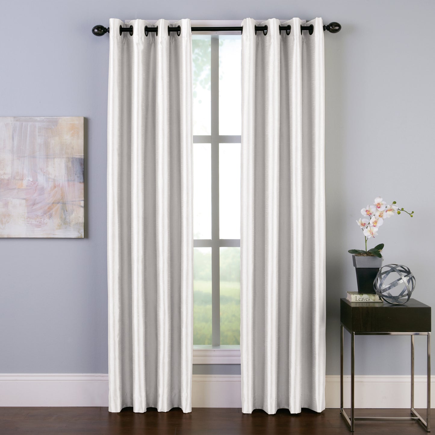 Curtainworks Malta Window Curtain Panel White