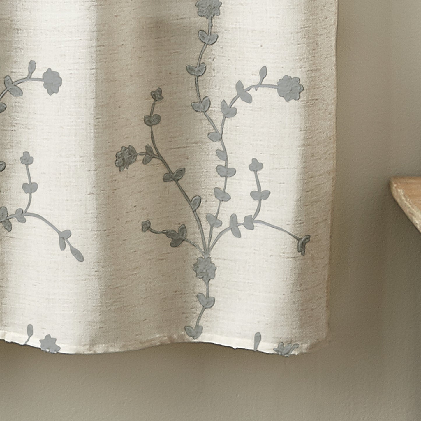 Curtainworks Lynette Tier & Valance Separates Grey