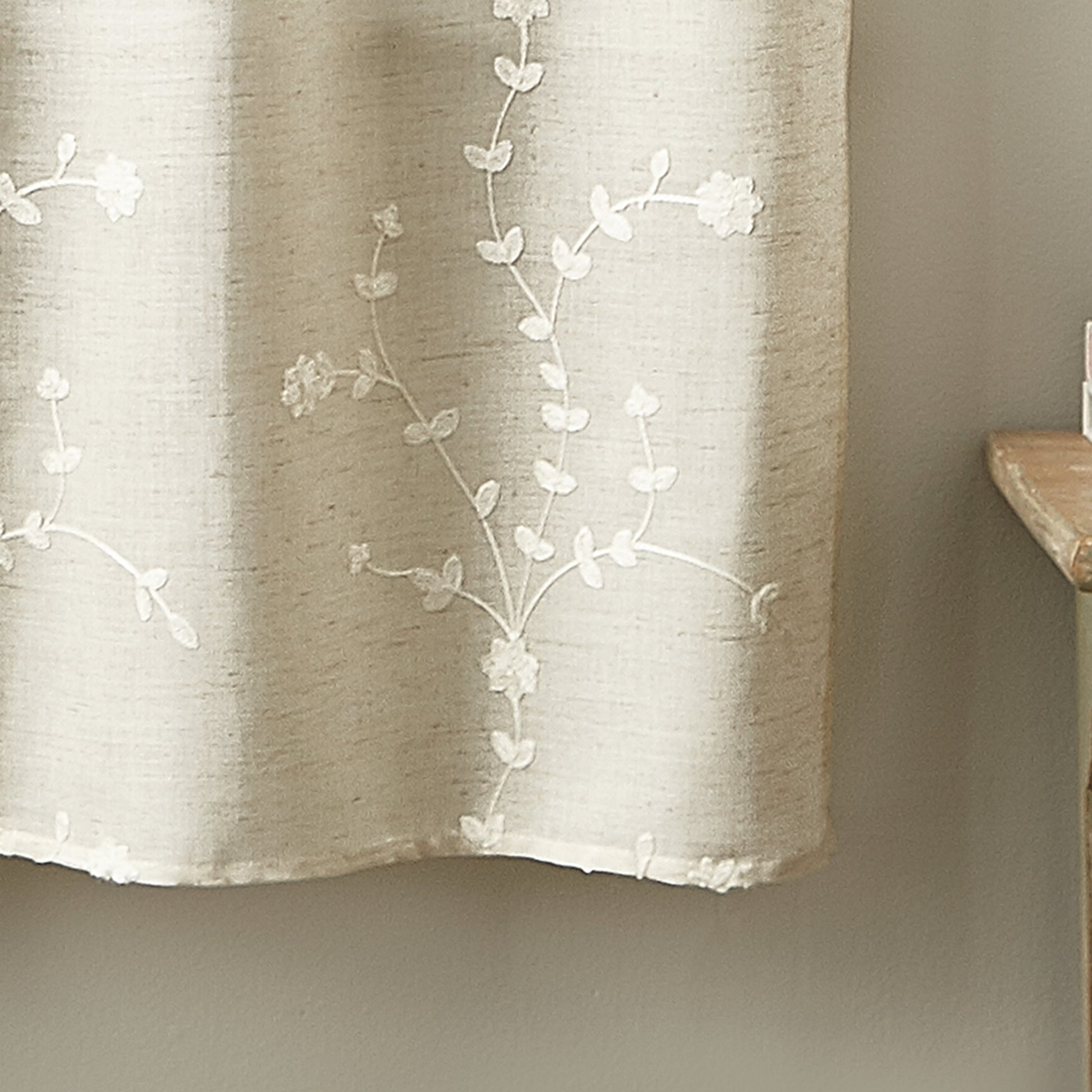 Curtainworks Lynette Tier & Valance Separates Linen