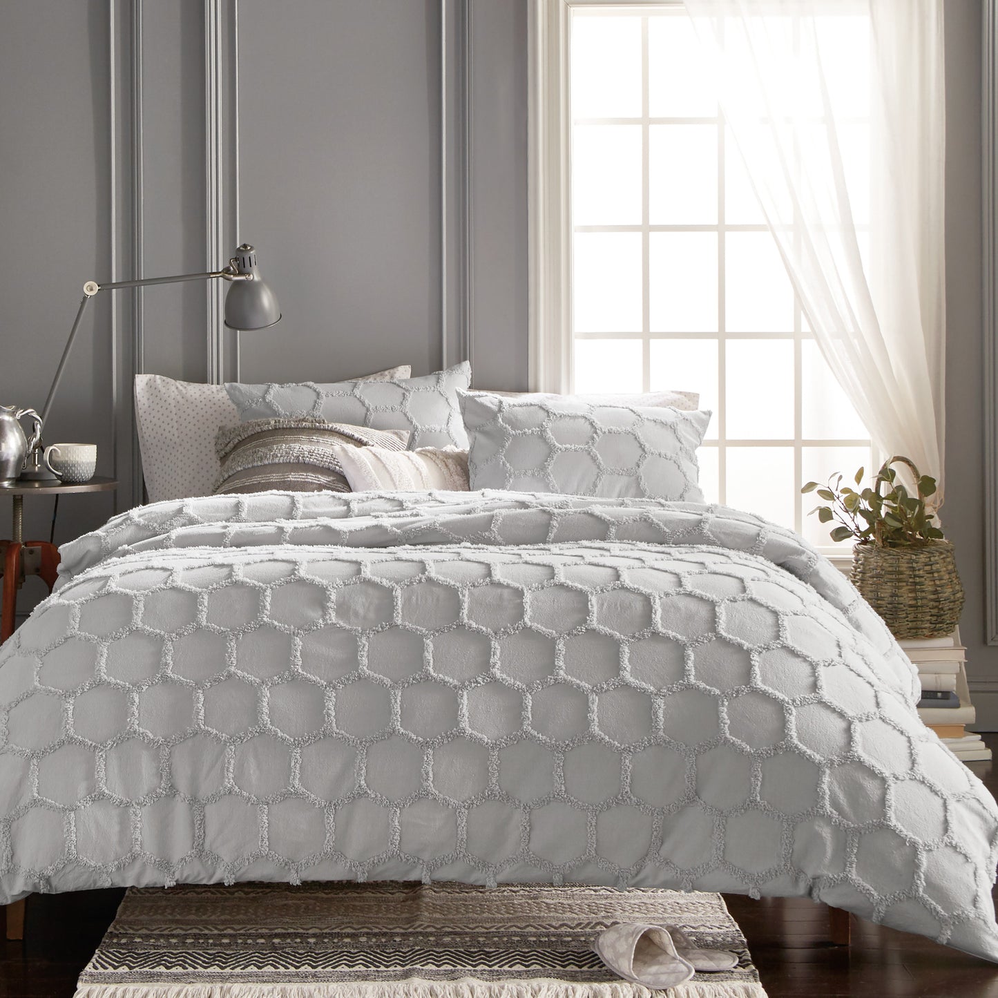Murmur Chenille Honeycomb Comforter Bedding Collection