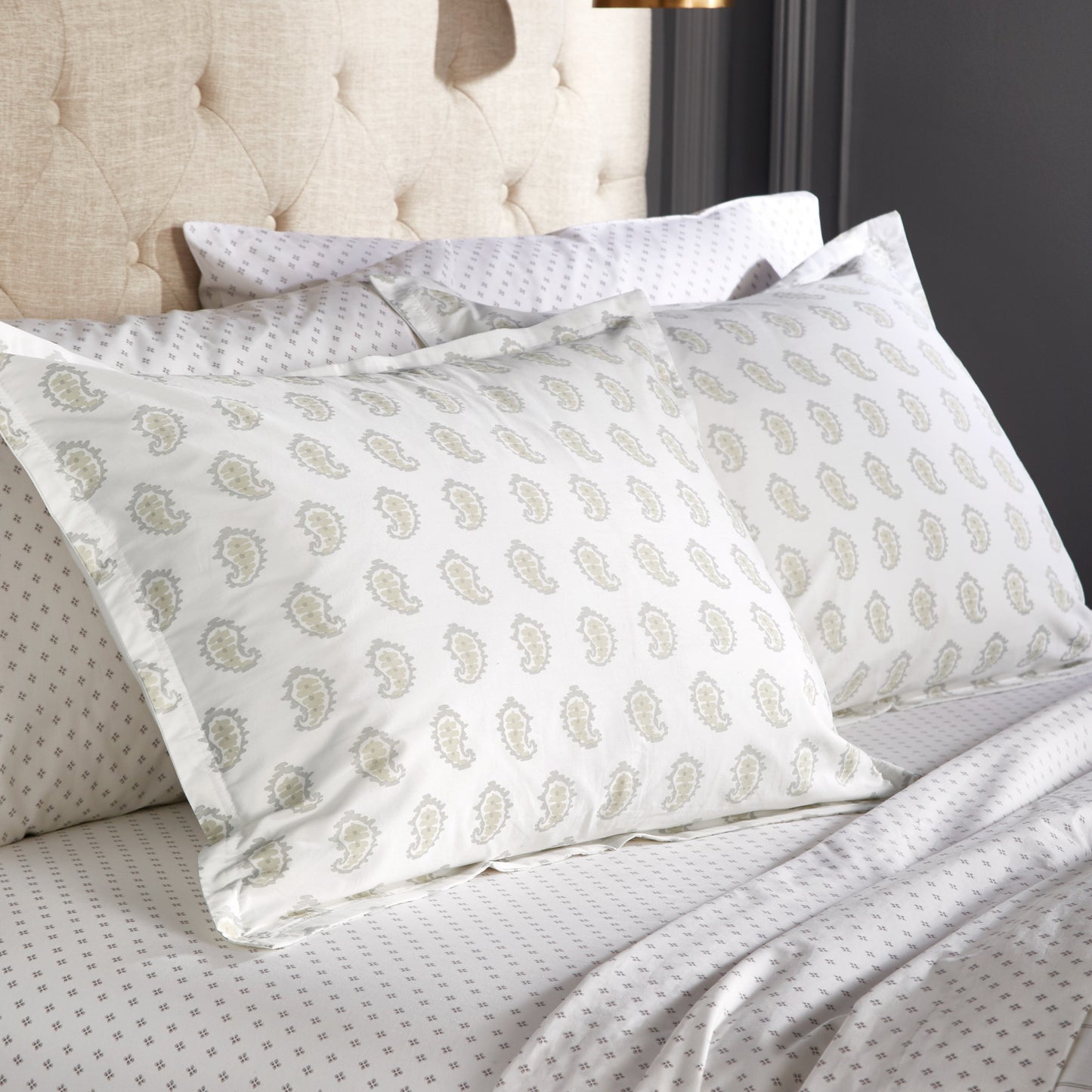 Murmur Sage Paisley Comforter Bedding Collection