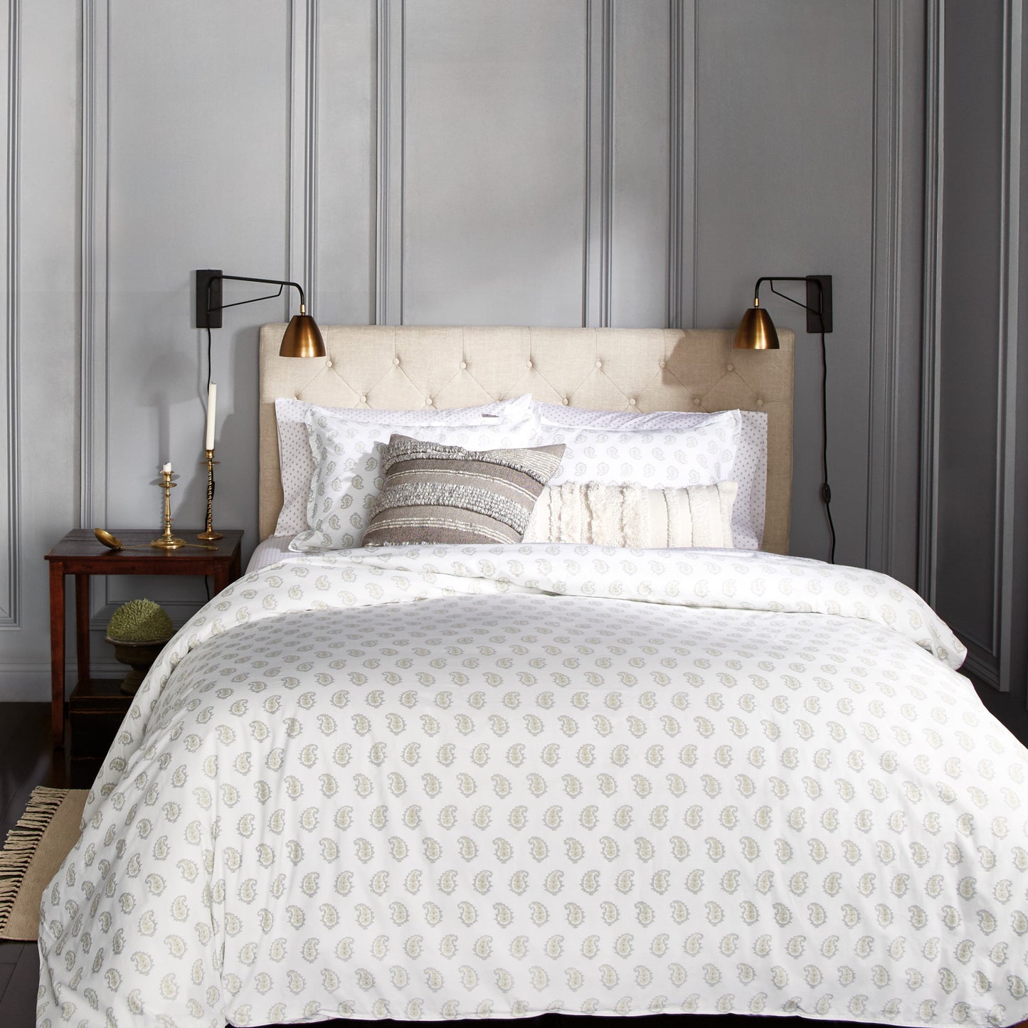Murmur Sage Paisley Comforter Bedding Collection