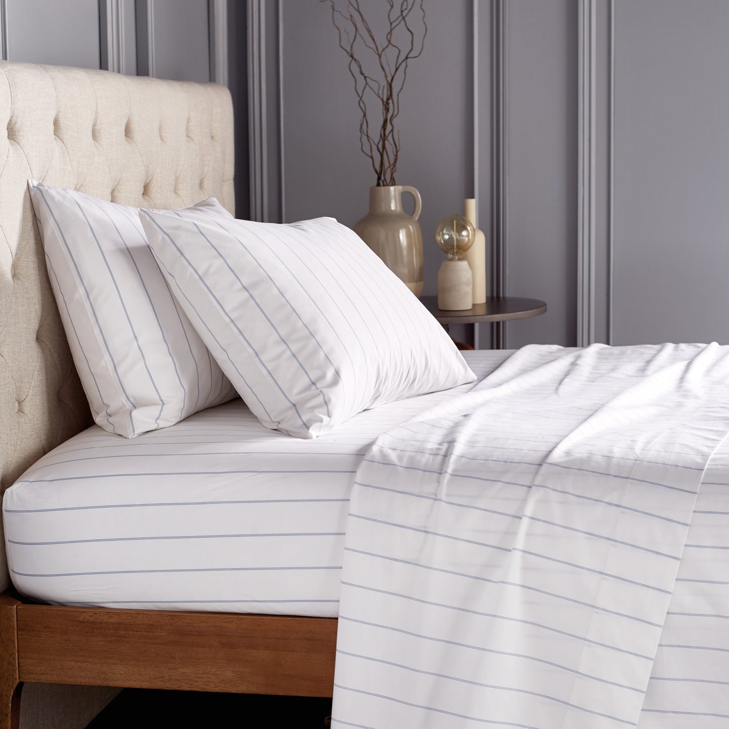 Murmur Blue Stripe Sheet Set
