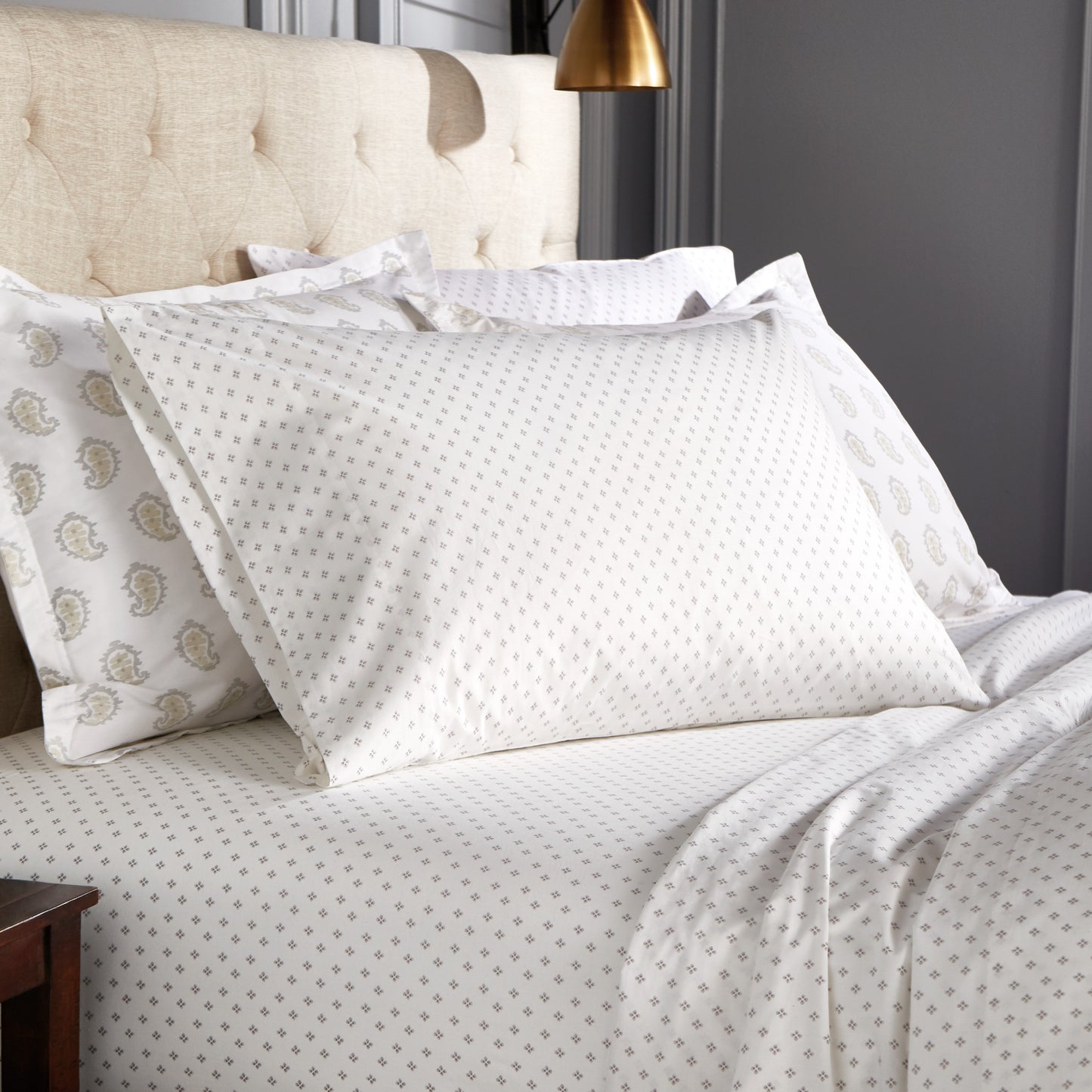 Murmur Grey Tile Sheet Set
