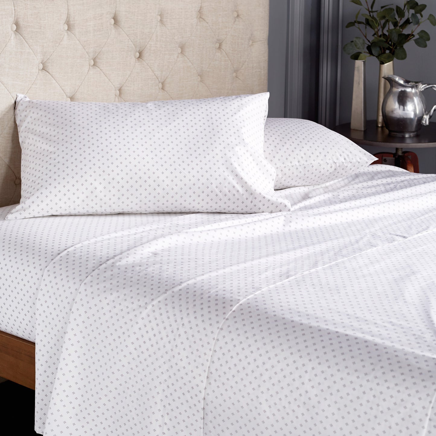 Murmur Grey Tile Sheet Set