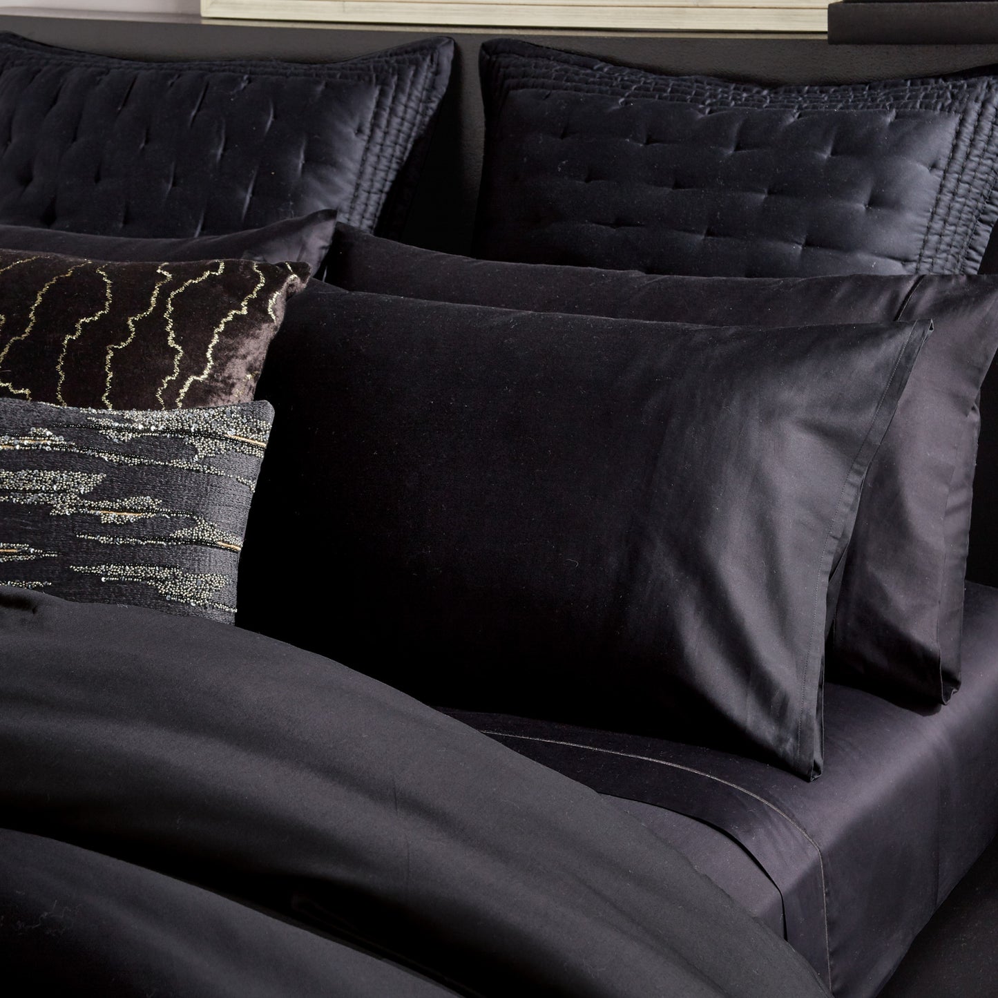 Donna Karan Silk Indulgence Duvet Set Black