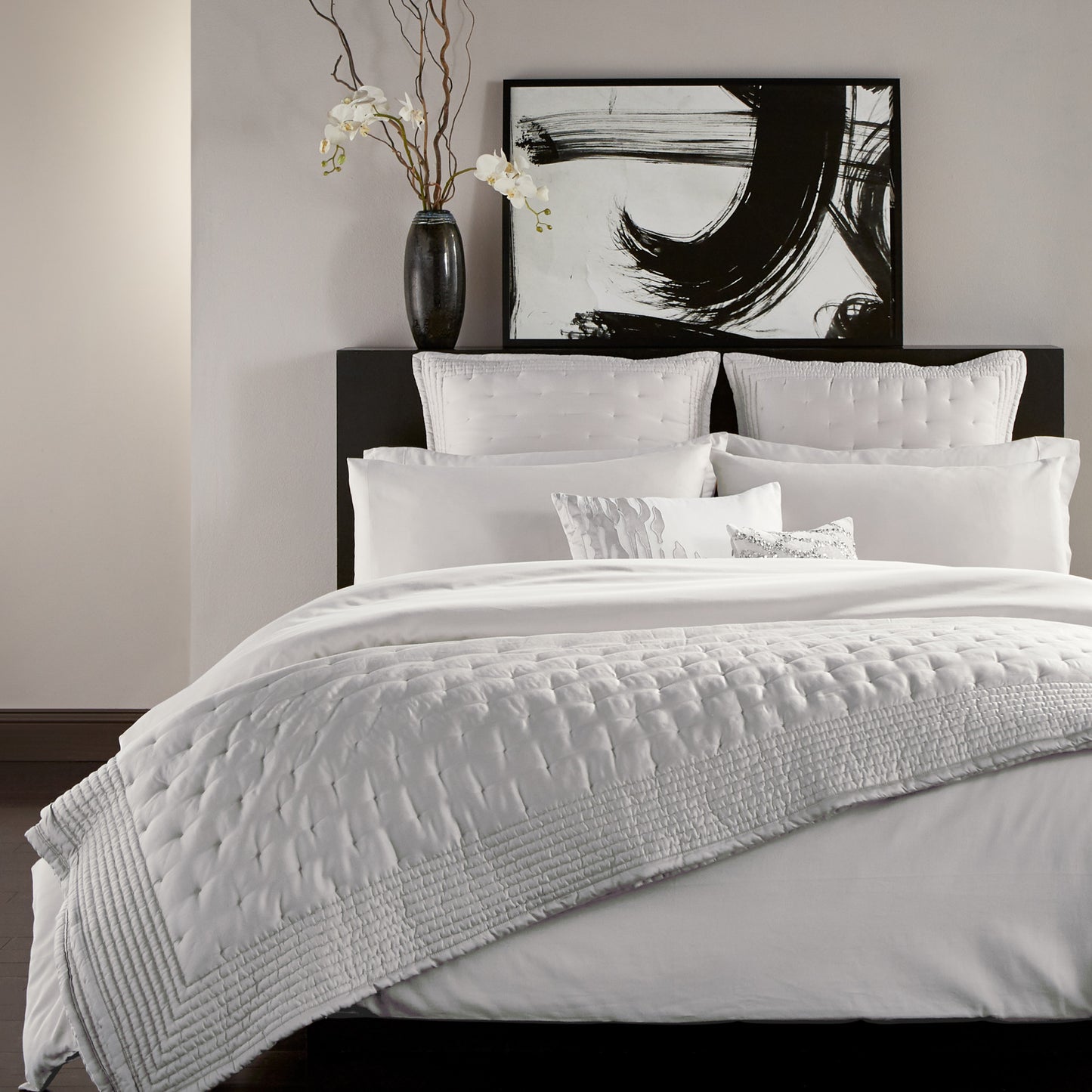 Donna Karan Silk Indulgence Duvet Set Platinum Silver