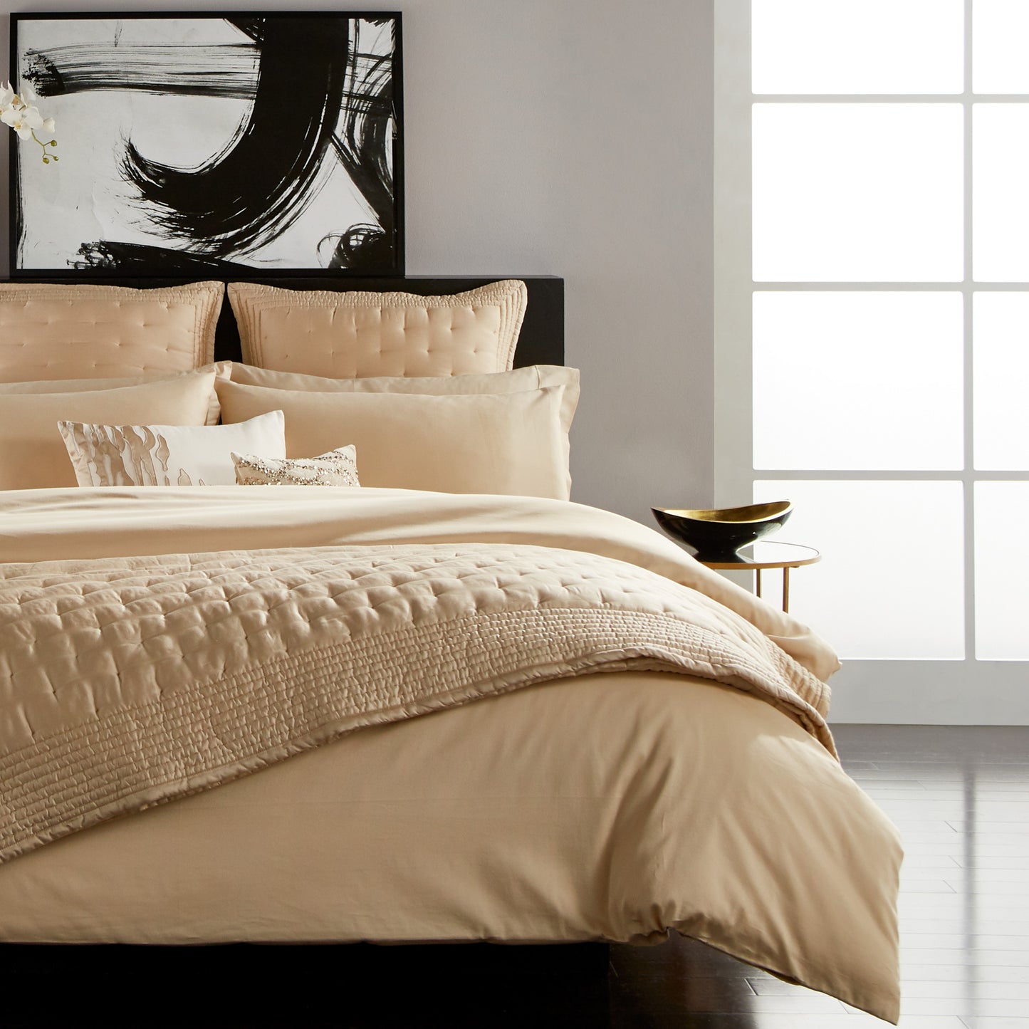 Donna Karan Silk Indulgence Duvet Set Gold