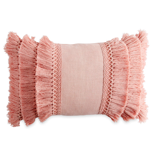 Peri Home Fringe Decorative Pillow blush