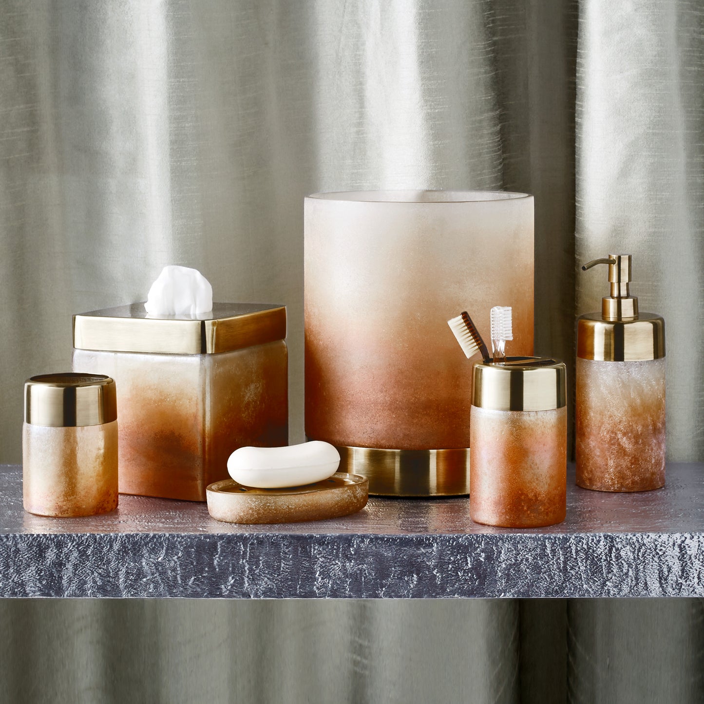 Michael Aram Torched Bath Accessories