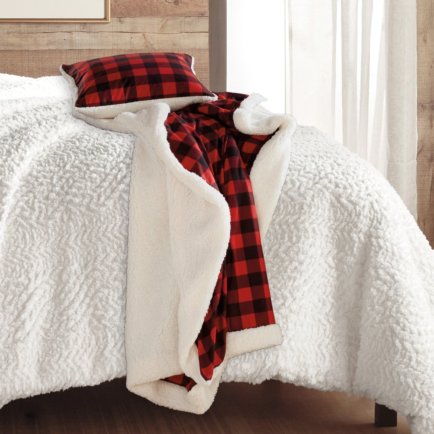 G.H. Bass & Co. Buffalo Check Throw And Pillow Set