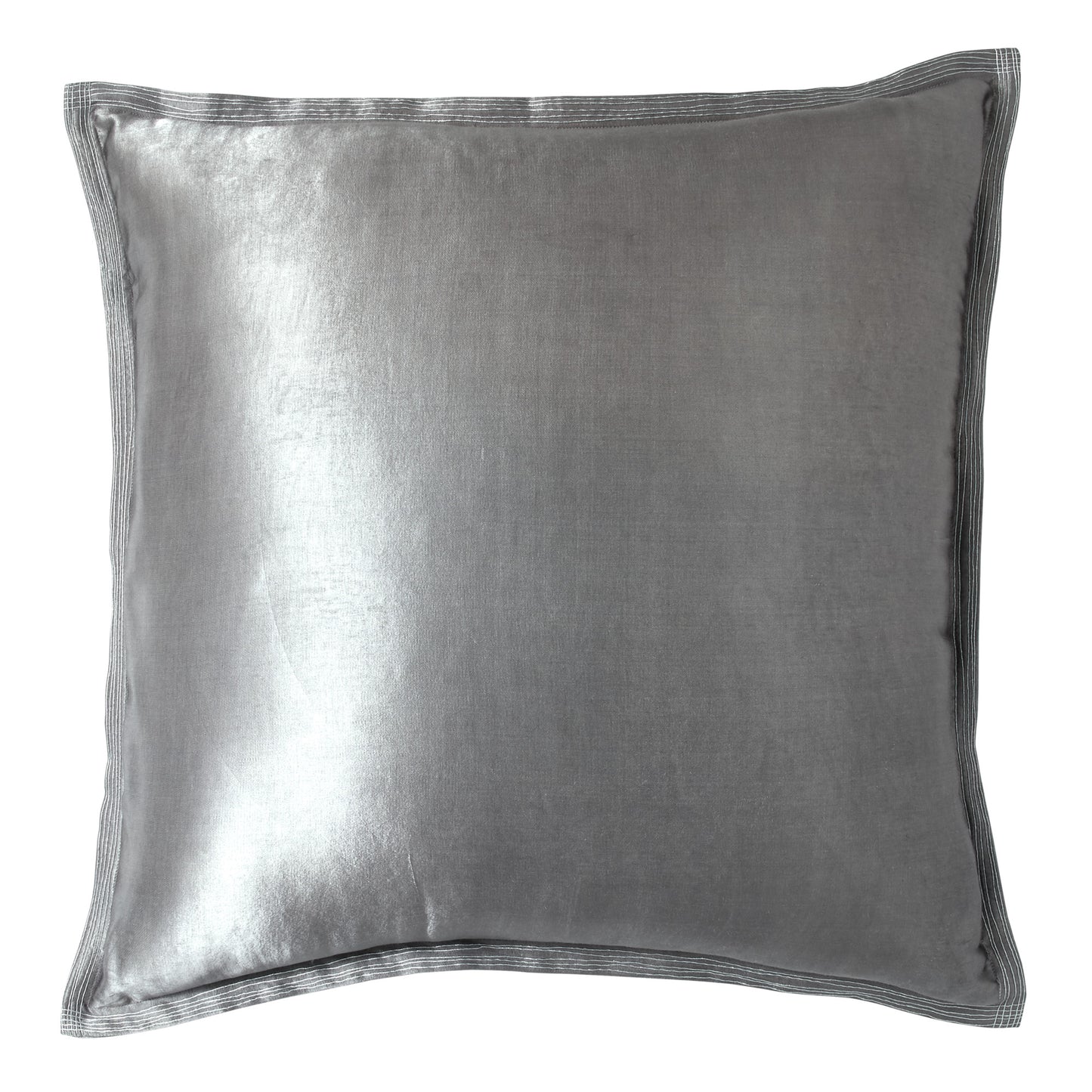 Michael Aram Metallic Stitch Euro Sham Silver