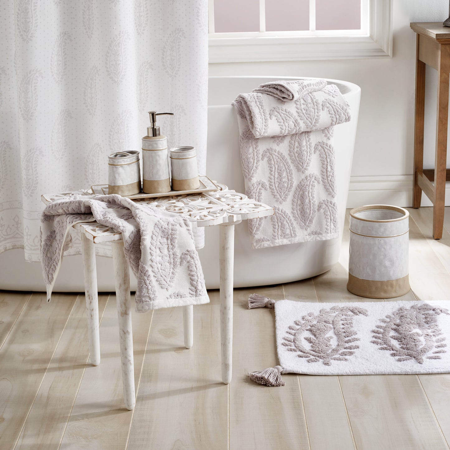 Peri Home Textured Paisley Bath Collection