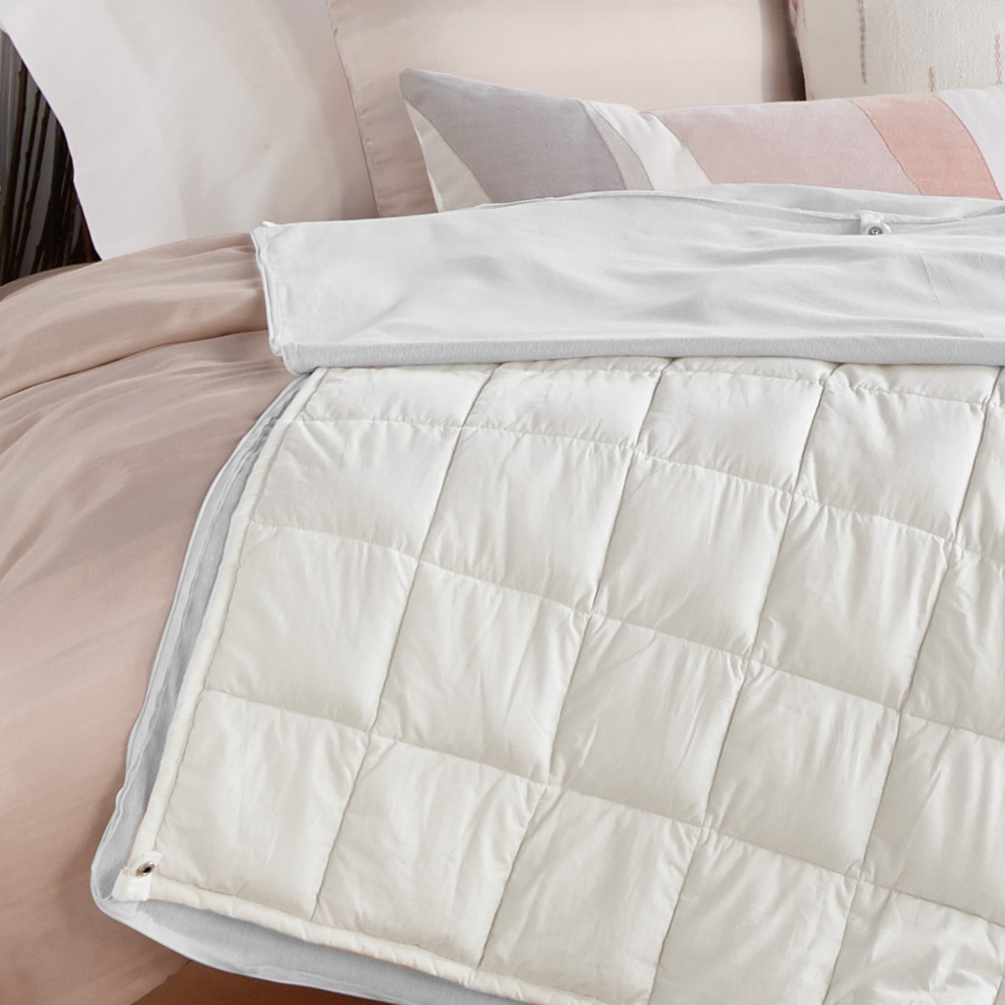Wellbe Karma Solid Weighted Blanket Cover Grey