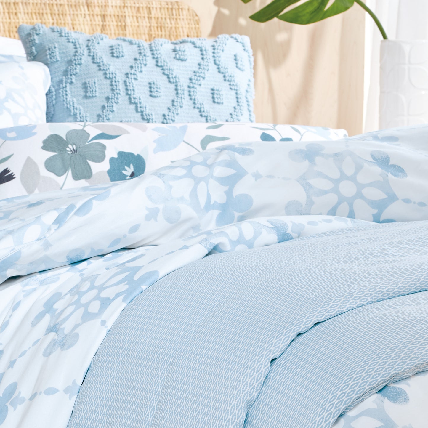 Wellbe Karma Diamond Weighted Blanket Cover Blue