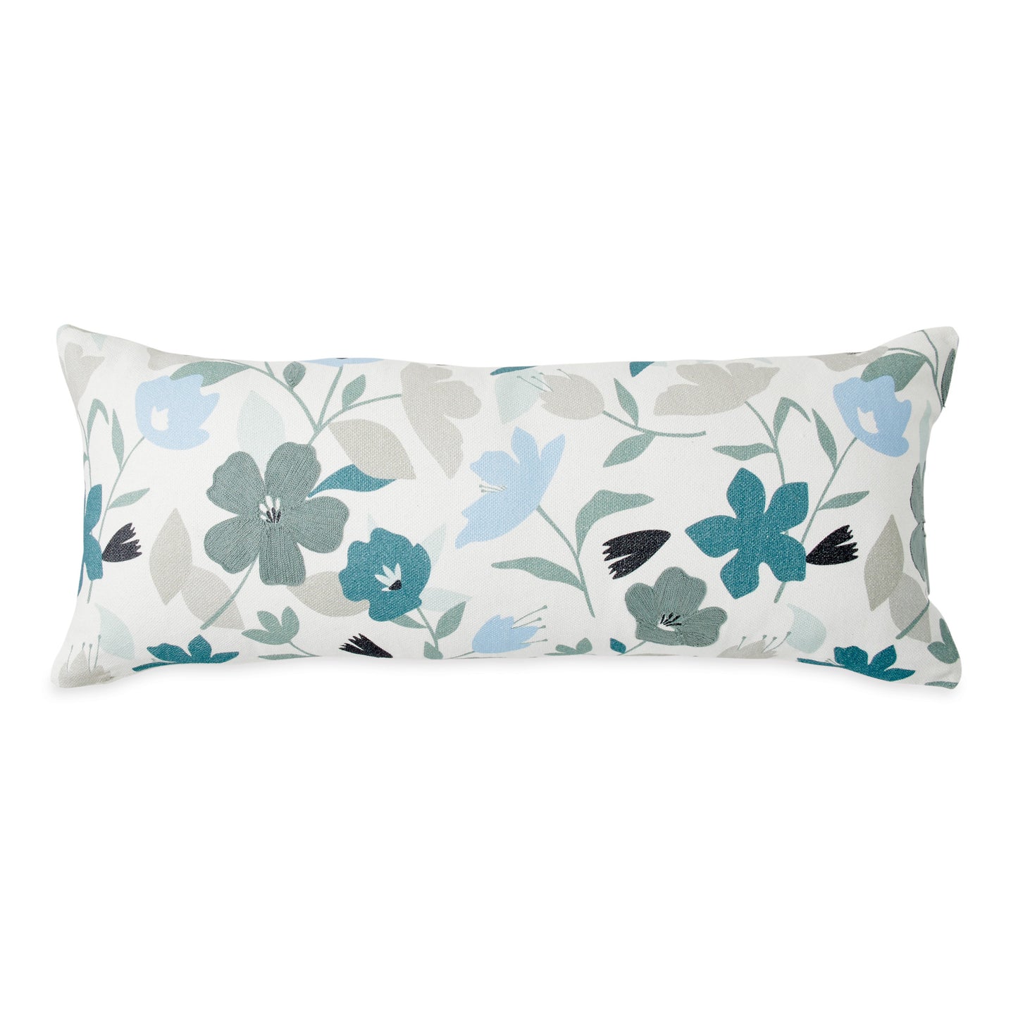 Wellbe Flora Bolster Pillow Blue