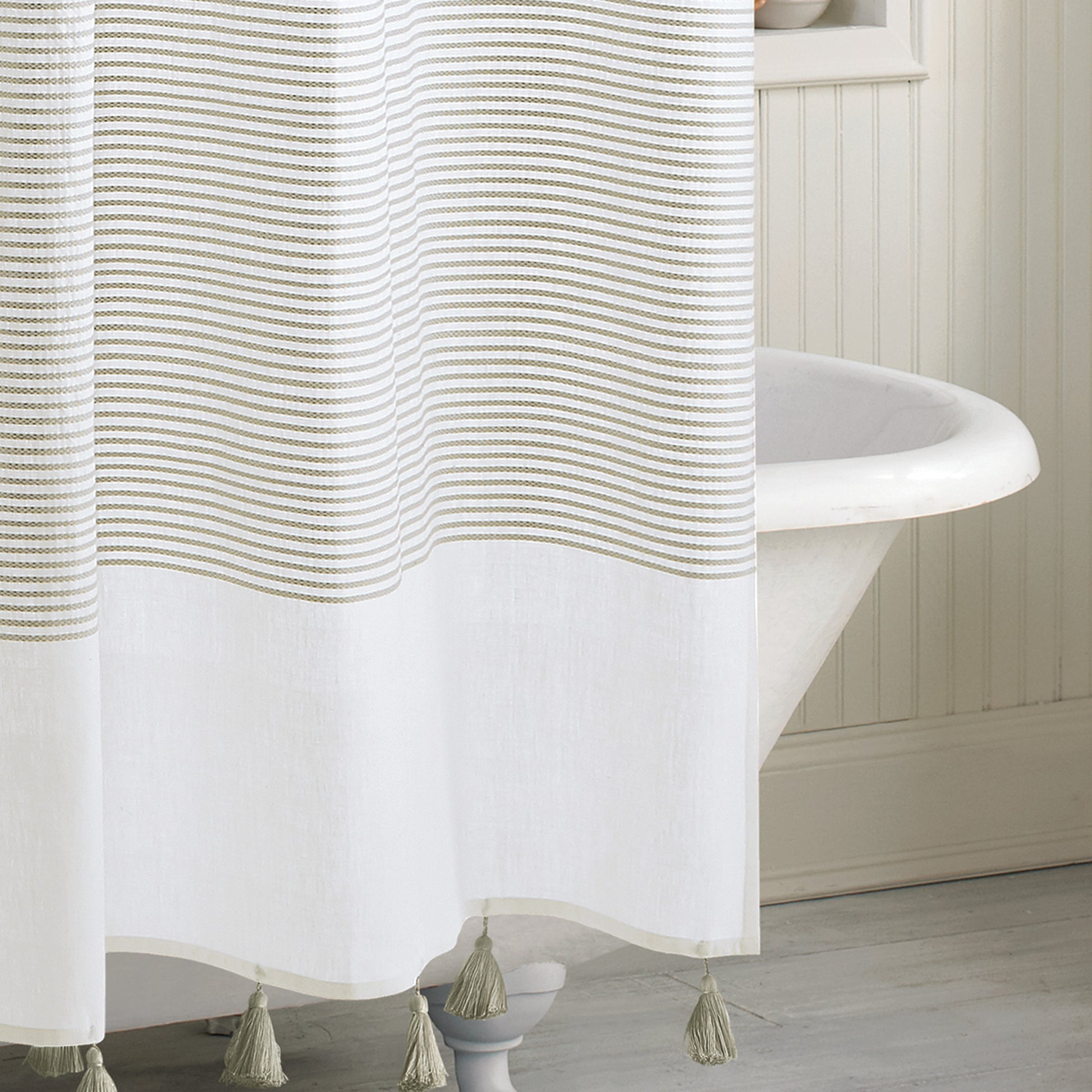 Peri Home Panama Stripe Shower Curtain