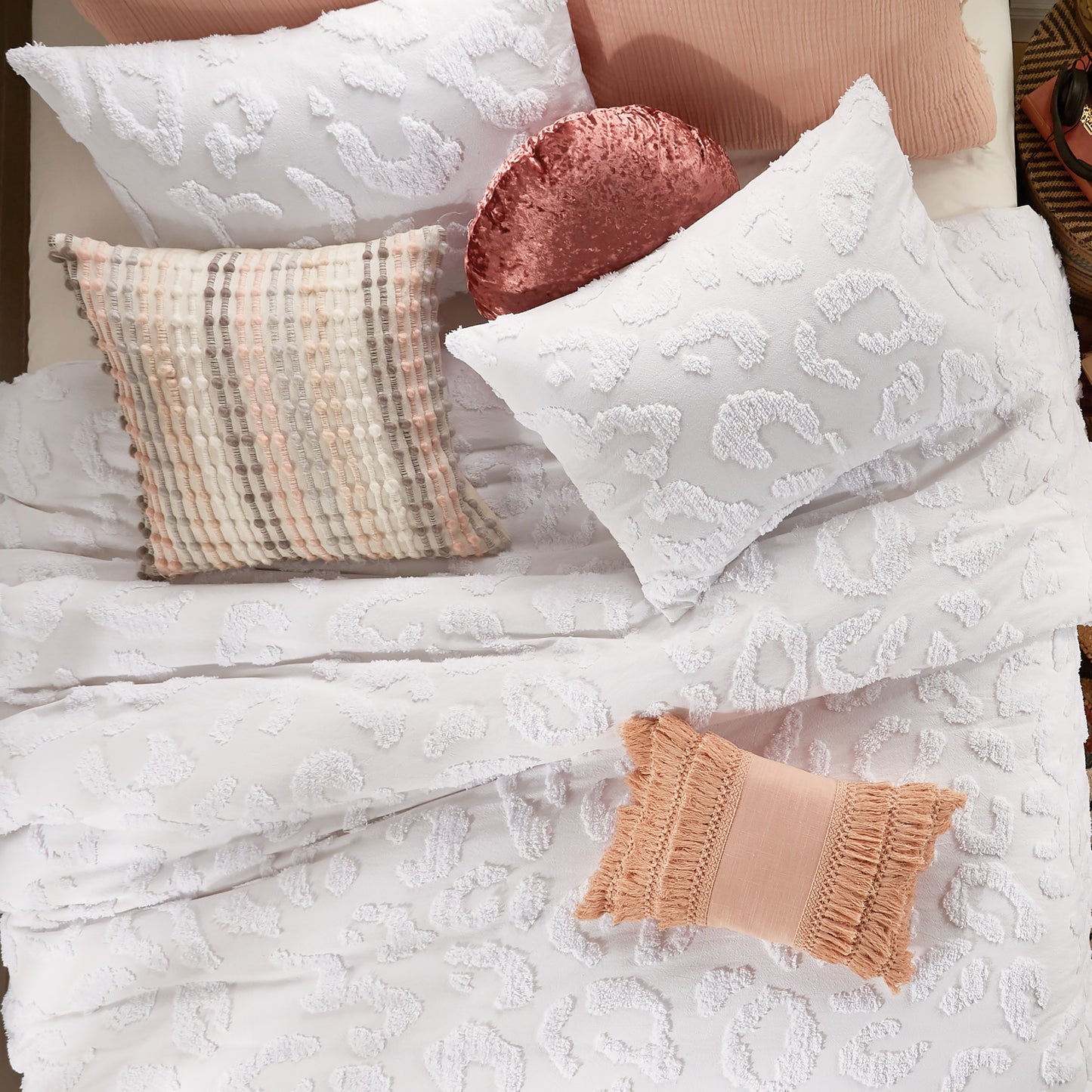 Peri Home Chenille Leopard Duvet Set