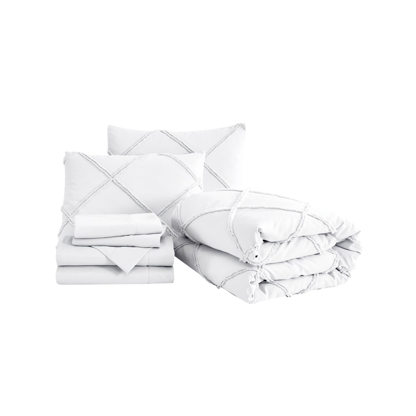 Loft Style Lattice Fringe Bed in a Bag