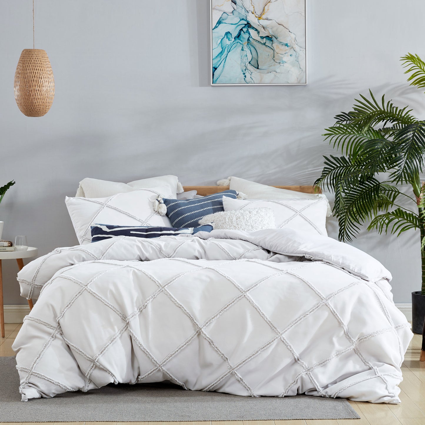 Loft Style Lattice Fringe Bed in a Bag