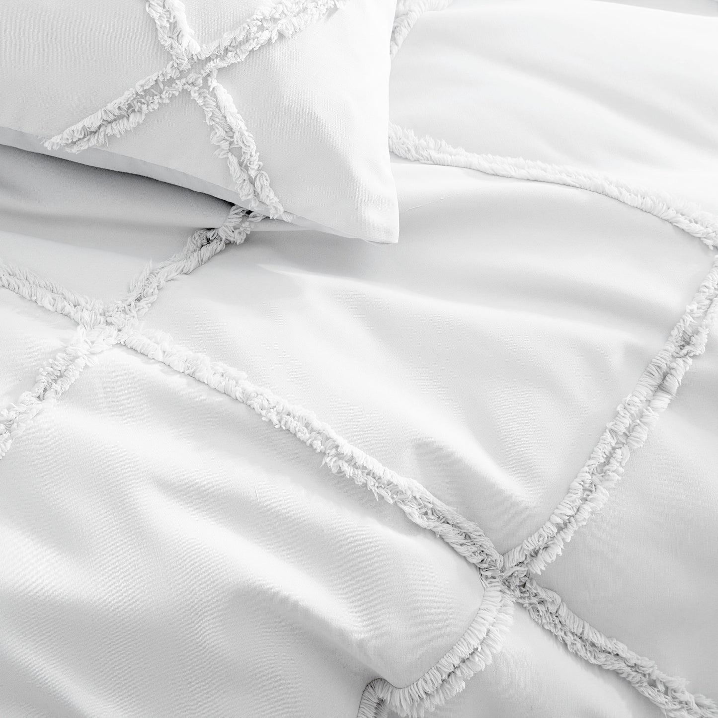 Loft Style Lattice Fringe Bed in a Bag