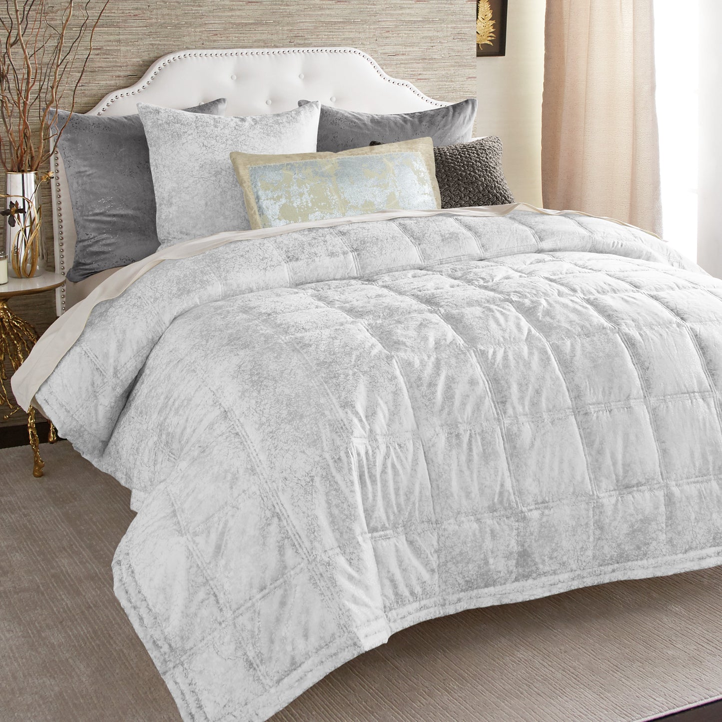 Michael Aram Metallic Textured Coverlet