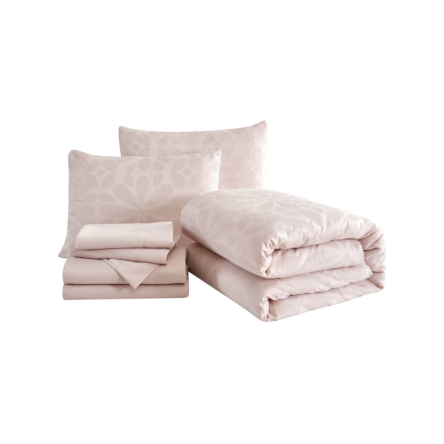 Loft Style Waffle Medallion Bed in a Bag