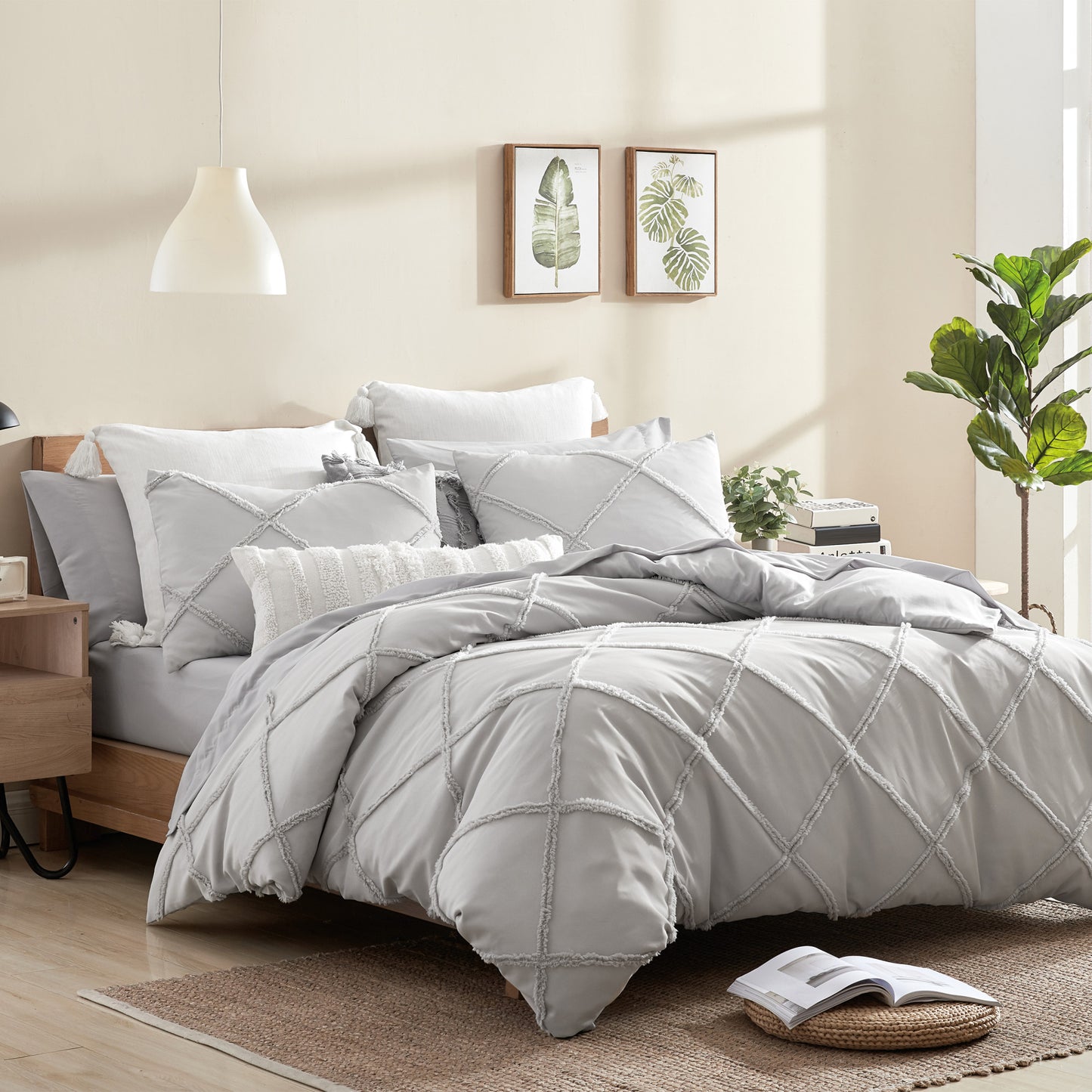 Loft Style Lattice Fringe Bed in a Bag