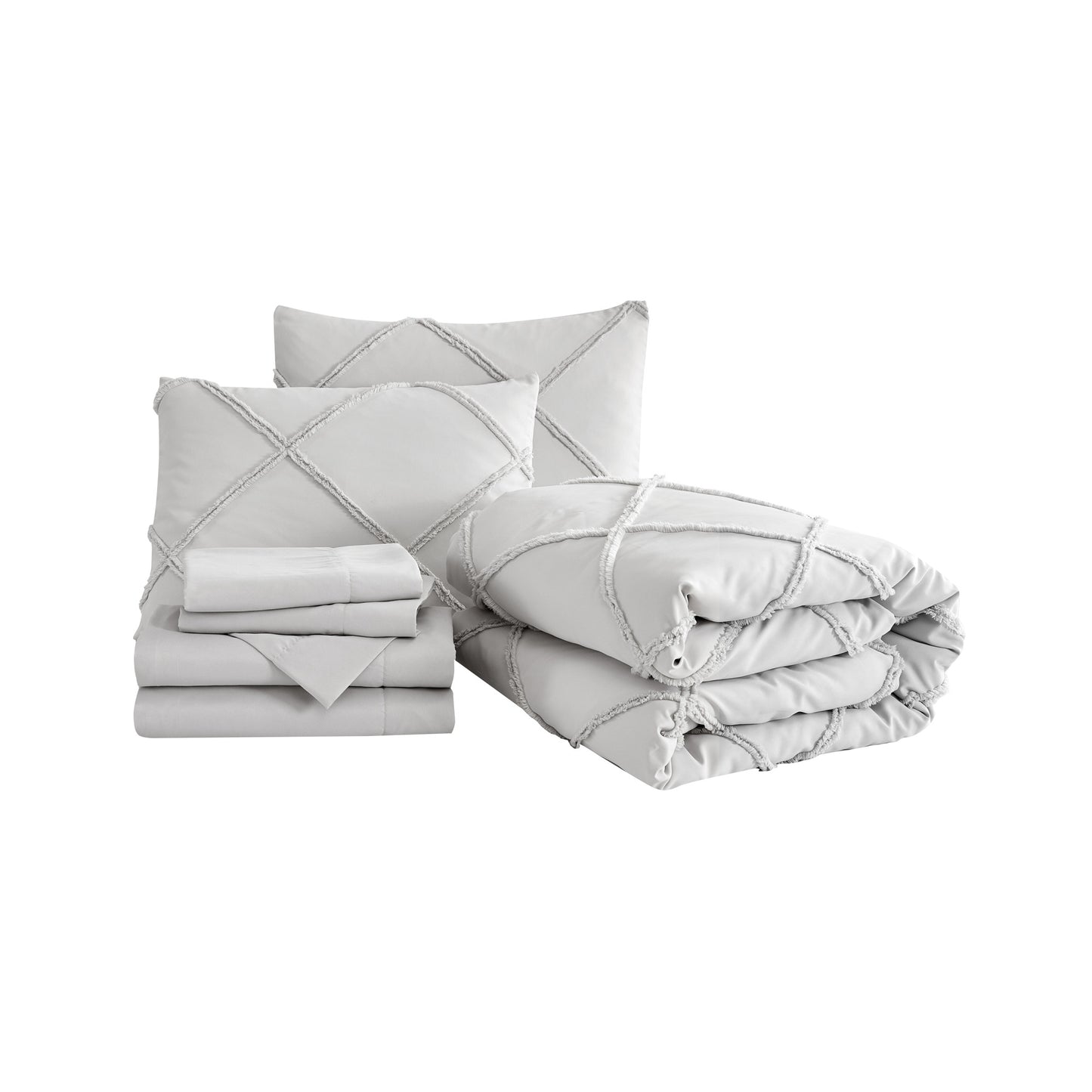 Loft Style Lattice Fringe Bed in a Bag