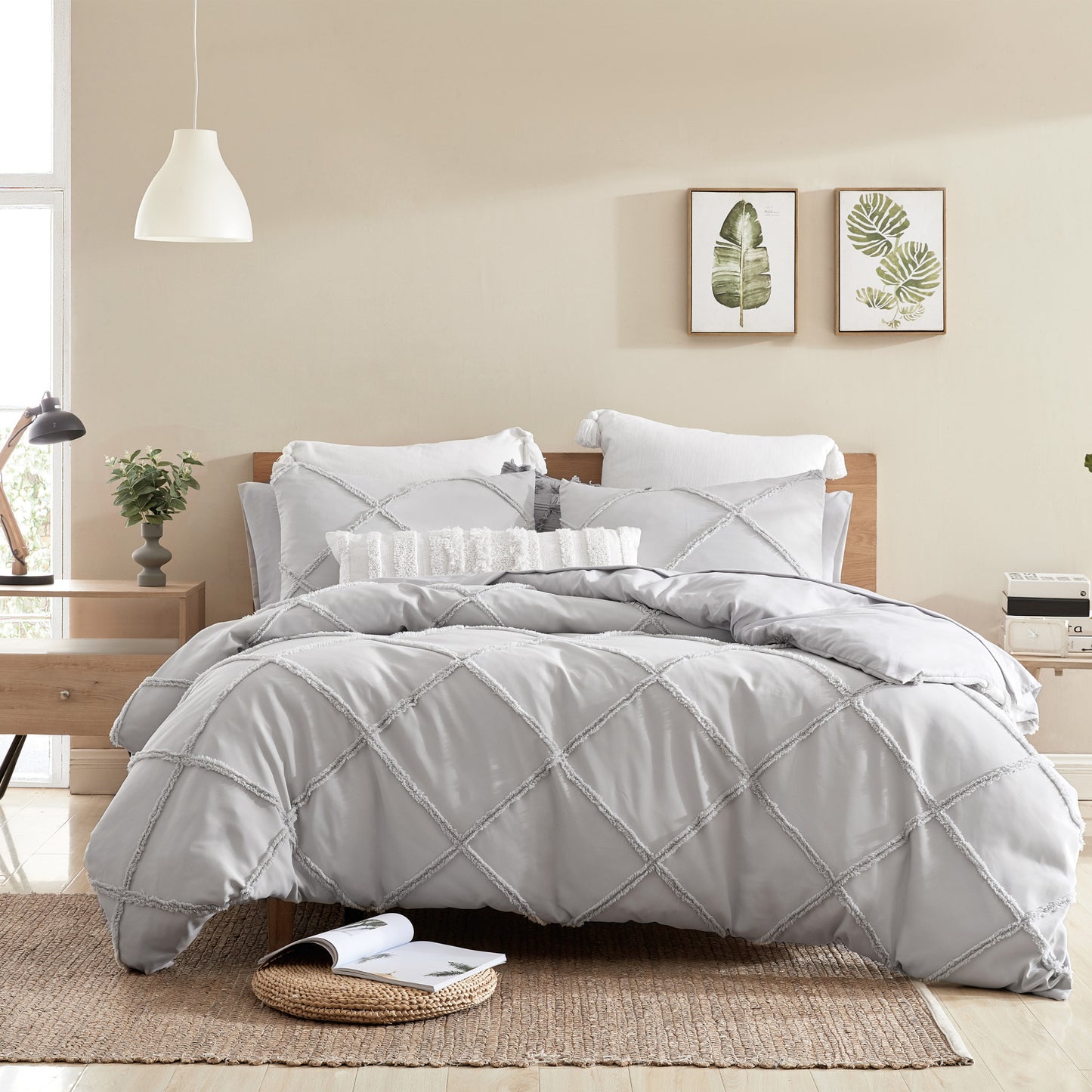 Loft Style Lattice Fringe Bed in a Bag