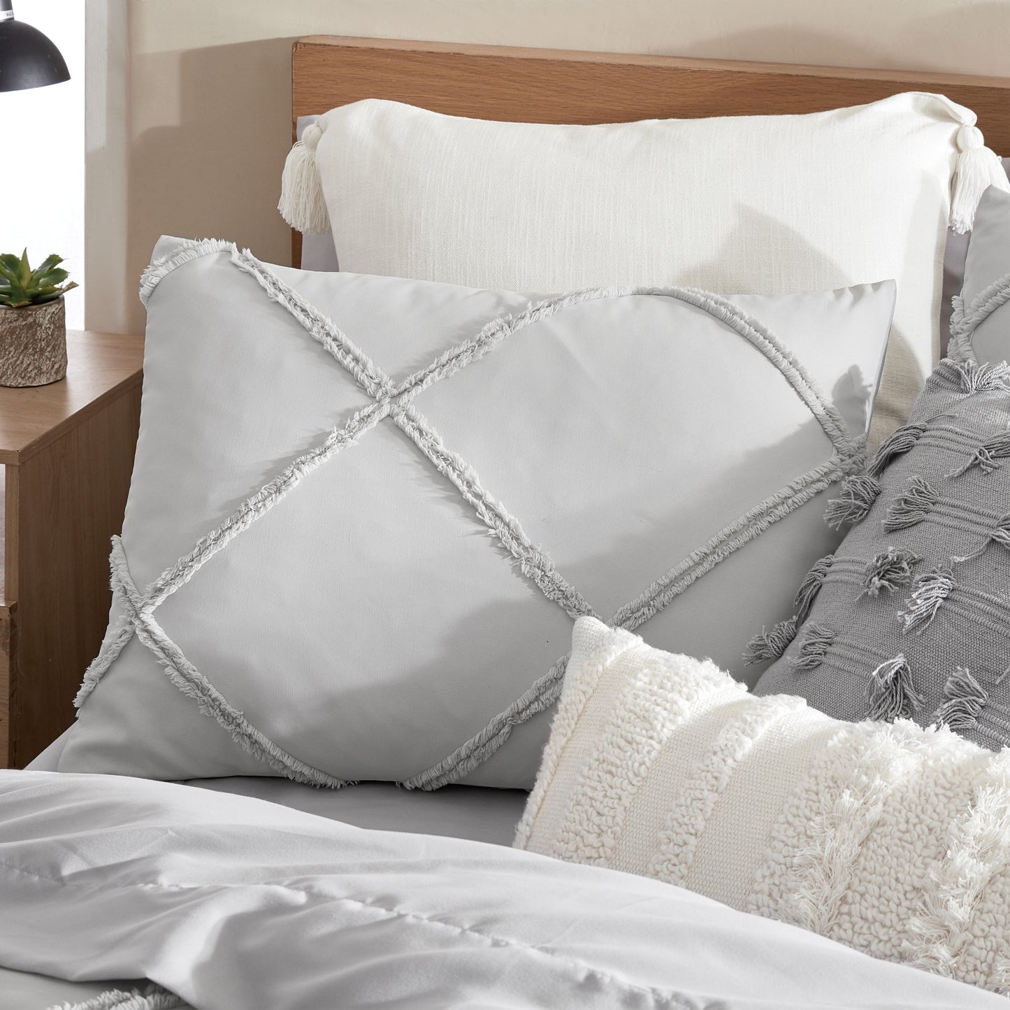 Loft Style Lattice Fringe Bed in a Bag