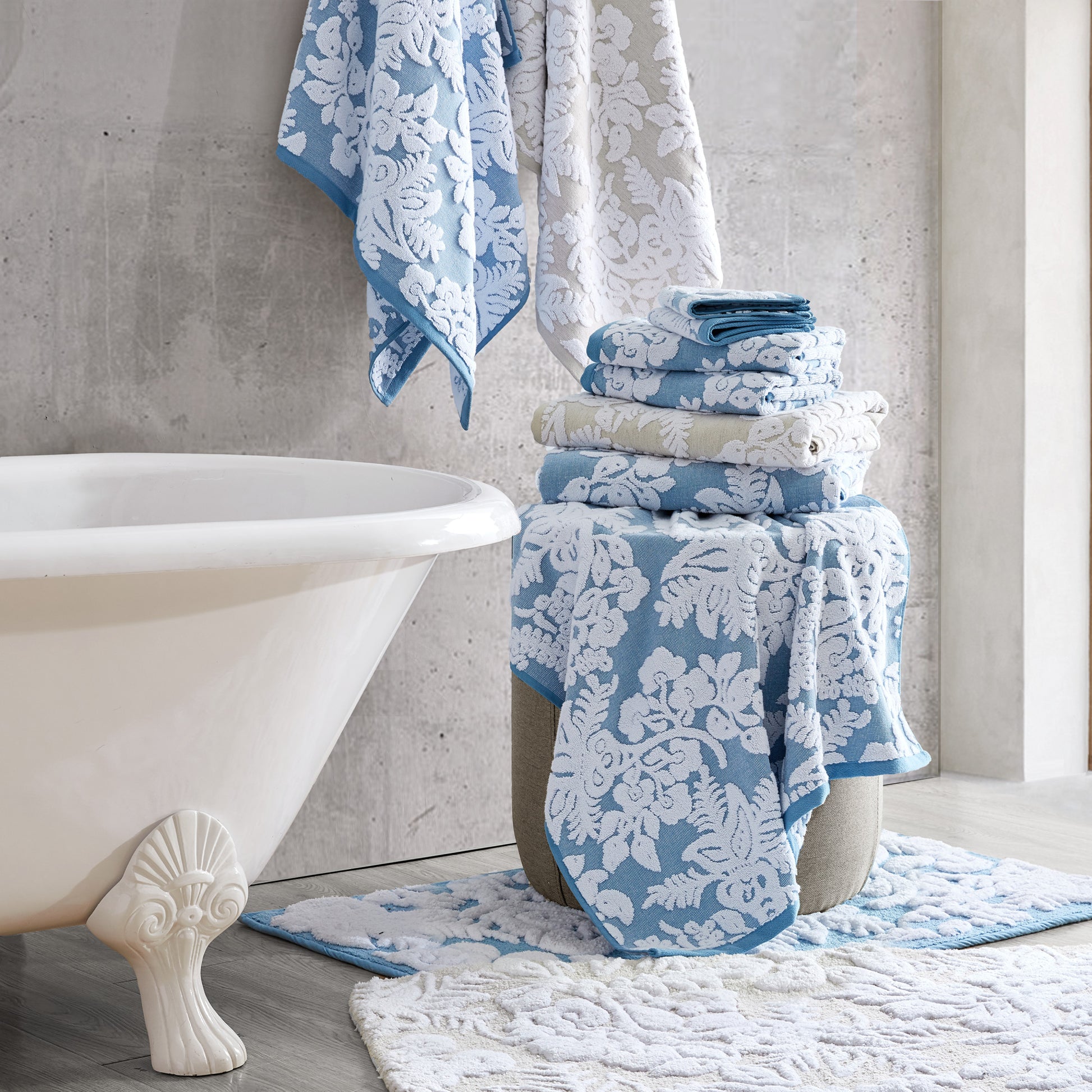 John Robshaw Pasak Blue Towel Collection