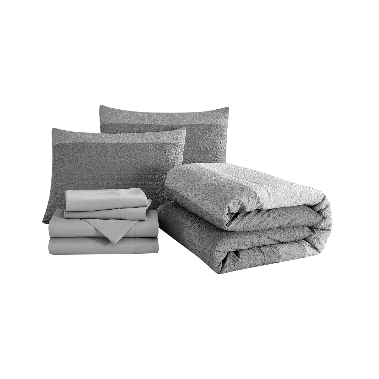 Loft Style Colorblock Medallion Bed in a Bag