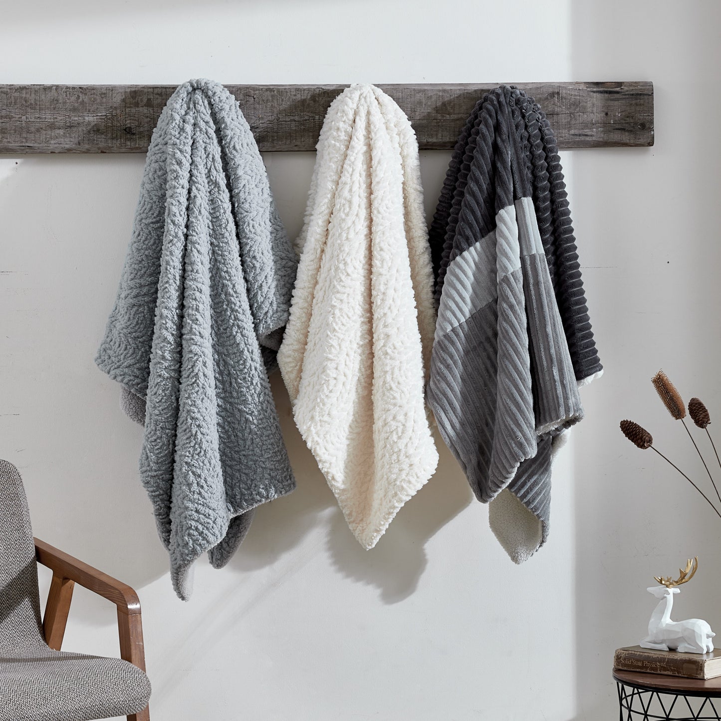 G.H. Bass & Co. Cozy Colorblock Corduroy Throw