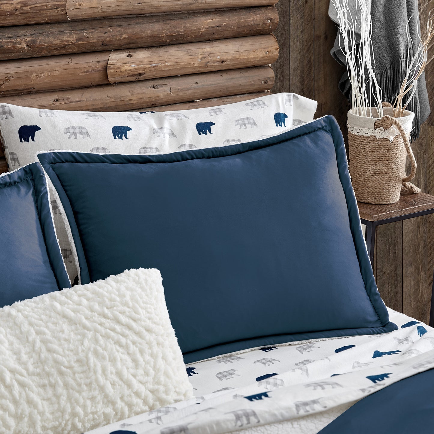 G.H. Bass & Co. Puffer Sherpa Comforter Set