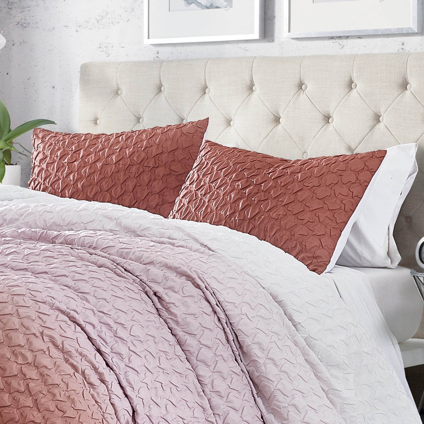 Microsculpt Ombre Honeycomb Comforter Set