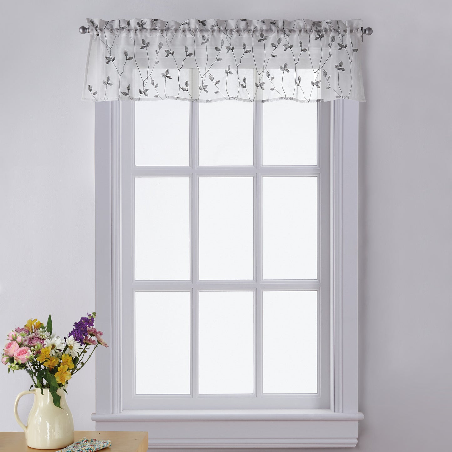 Curtainworks Botanical Embroidery Valance