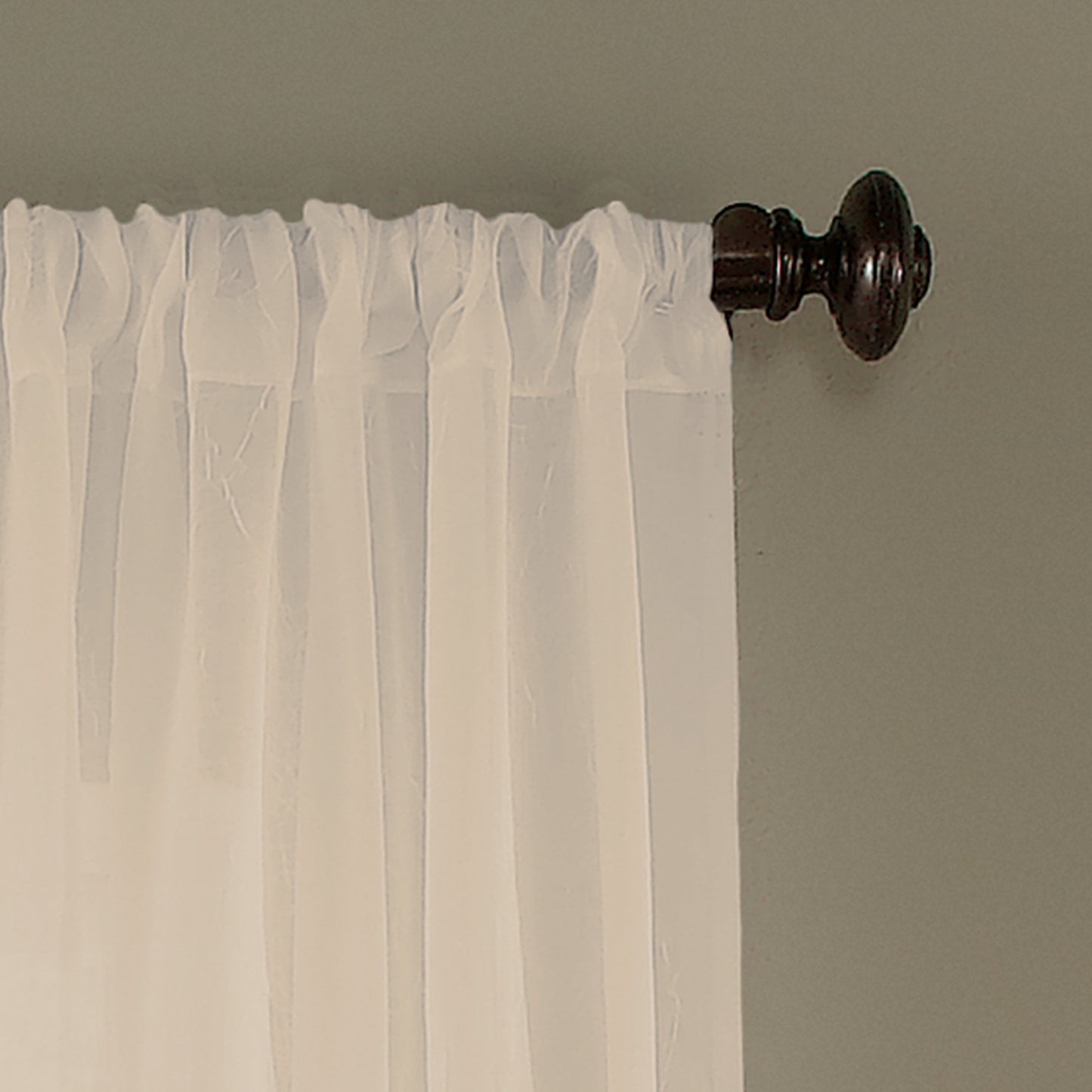 Curtainworks Trinity Crinkle Voile Window Curtain Panel Oyster