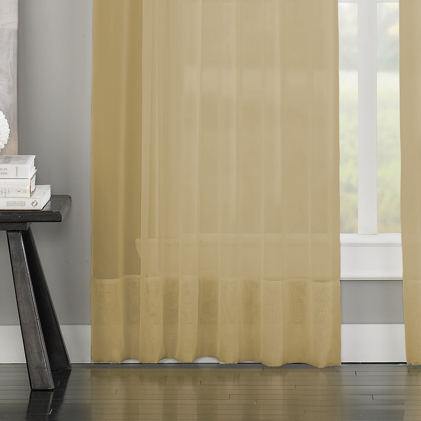 Curtainworks Soho Voile Pinch Pleat Window Curtain Panel Oyster