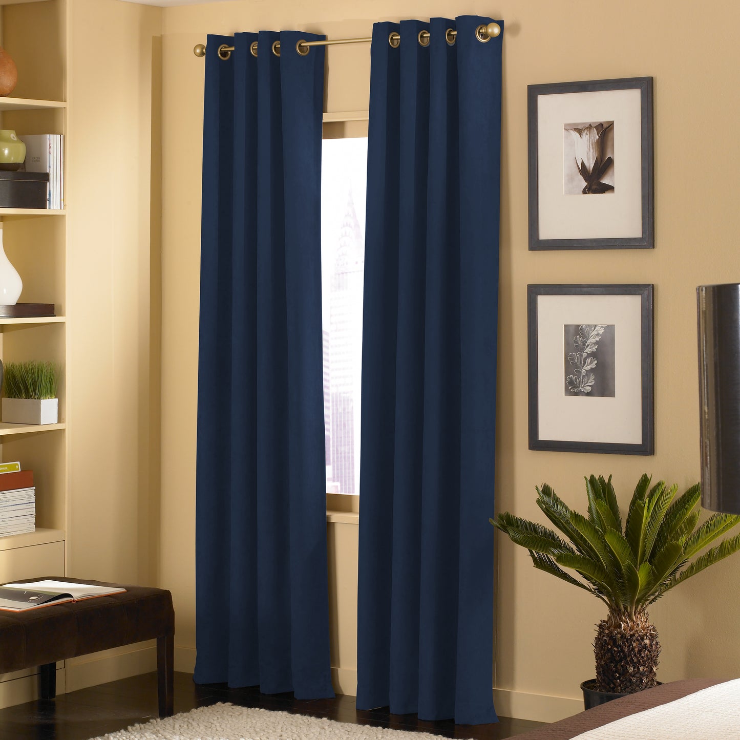 Curtainworks Cameron Window Curtain Panel Navy