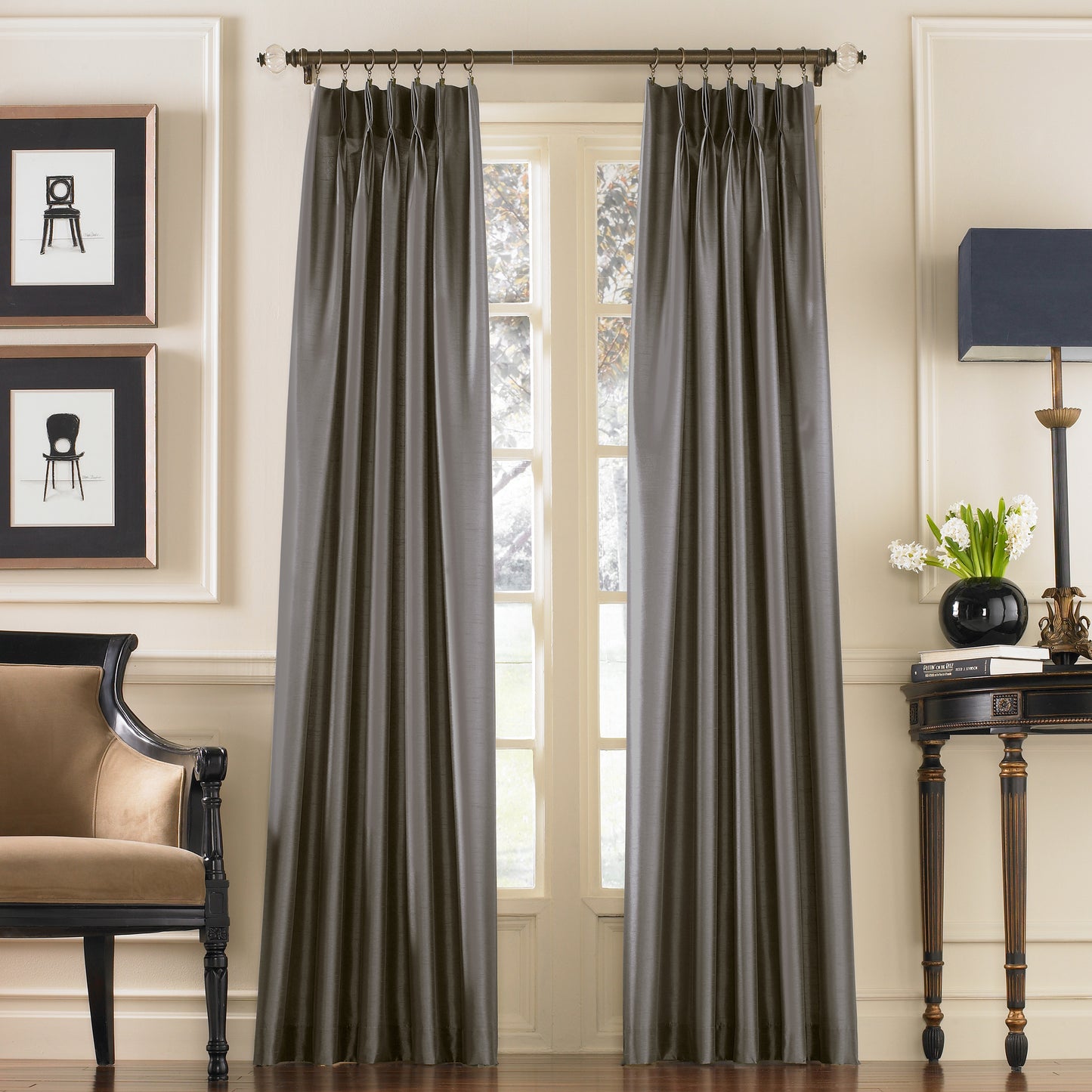 Curtainworks Marquee Window Curtain Panel Pewter