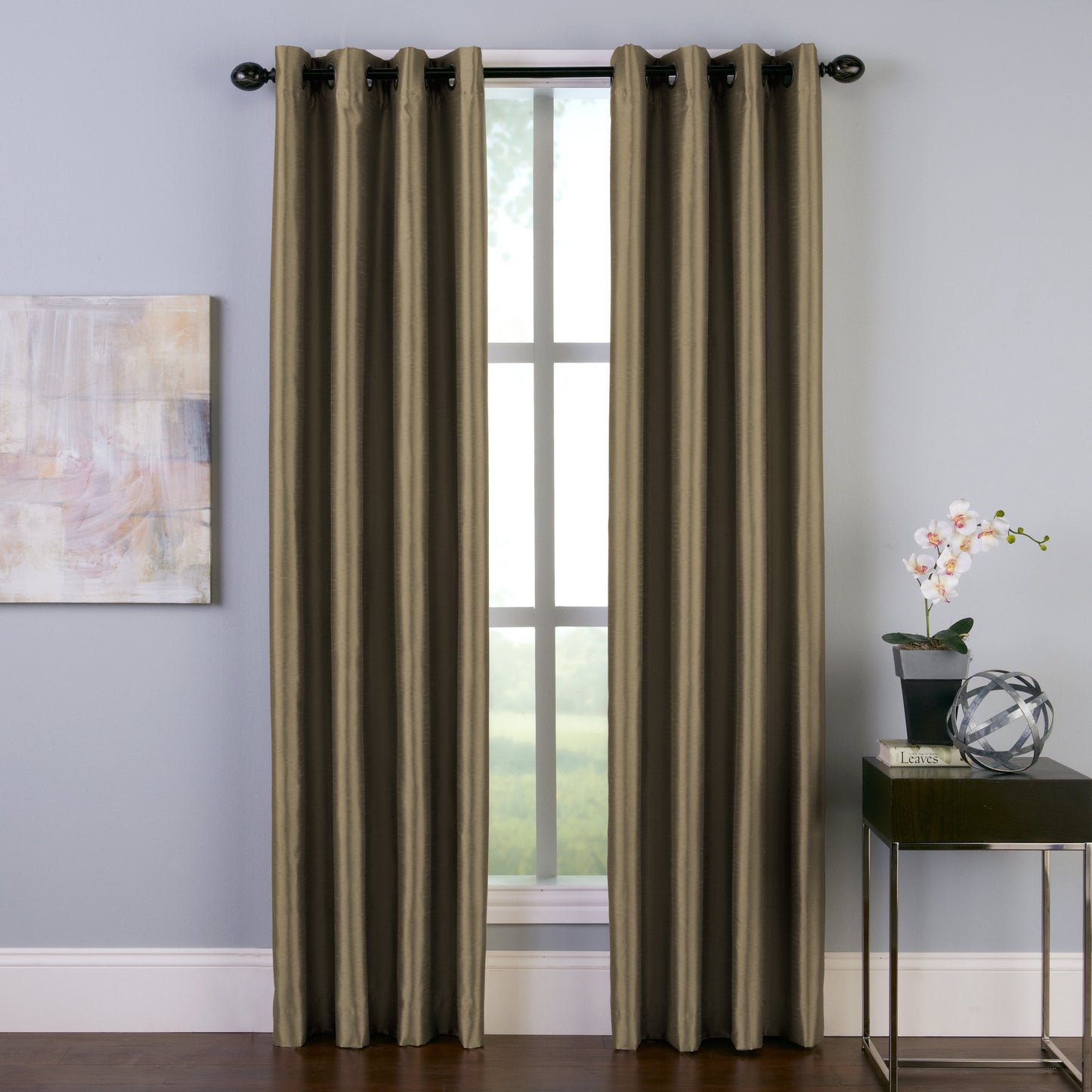 Curtainworks Malta Window Curtain Panel Bronze