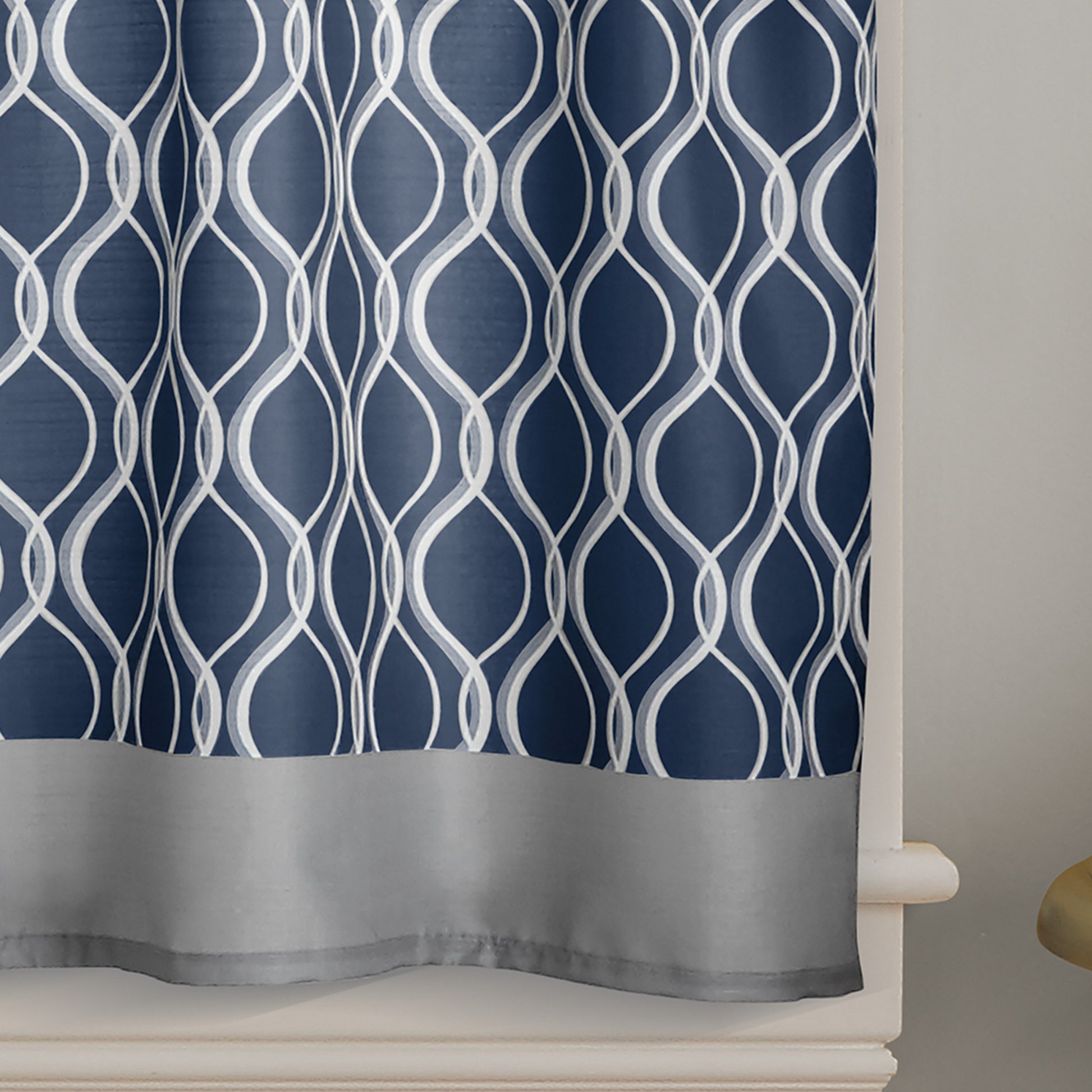 Curtainworks Morocco Tier & Valance Separates Navy